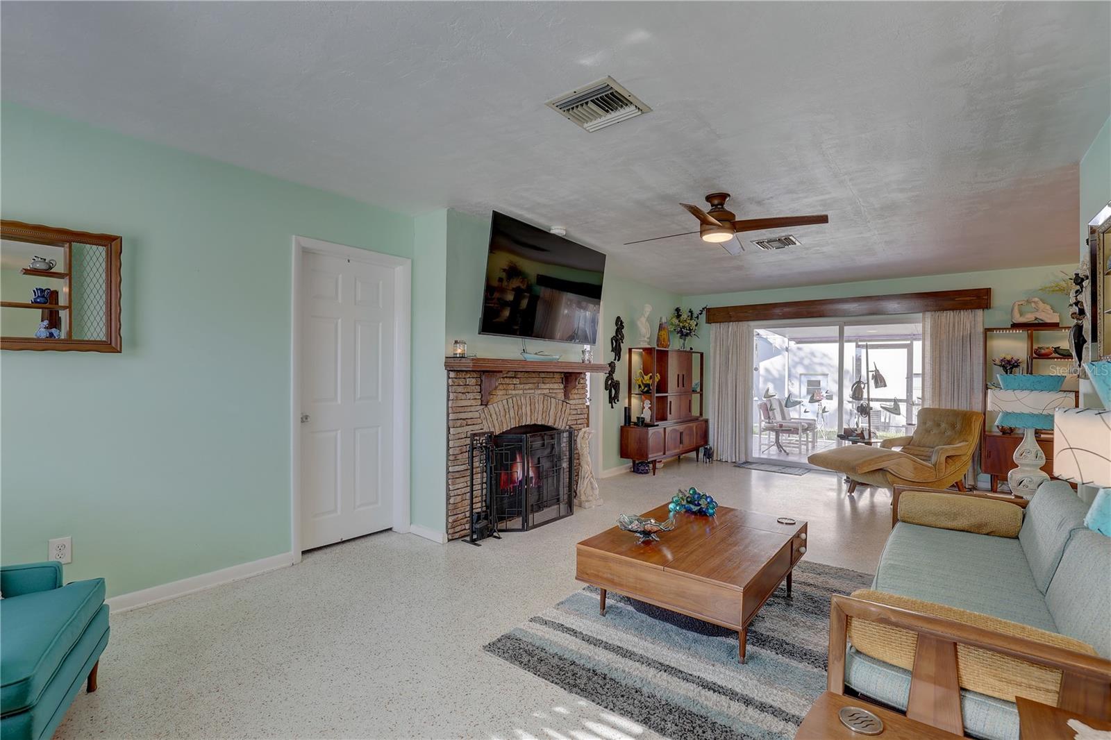 View of living room from front door