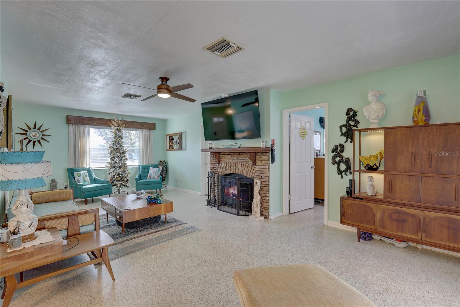 View of living room from dining room