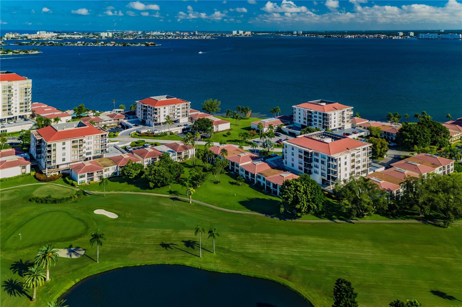 Casa del Mar II - Waterfront Complex - 6180 D in right forefront of photo - Surrounded by Beautiful Boca Ciega Bay