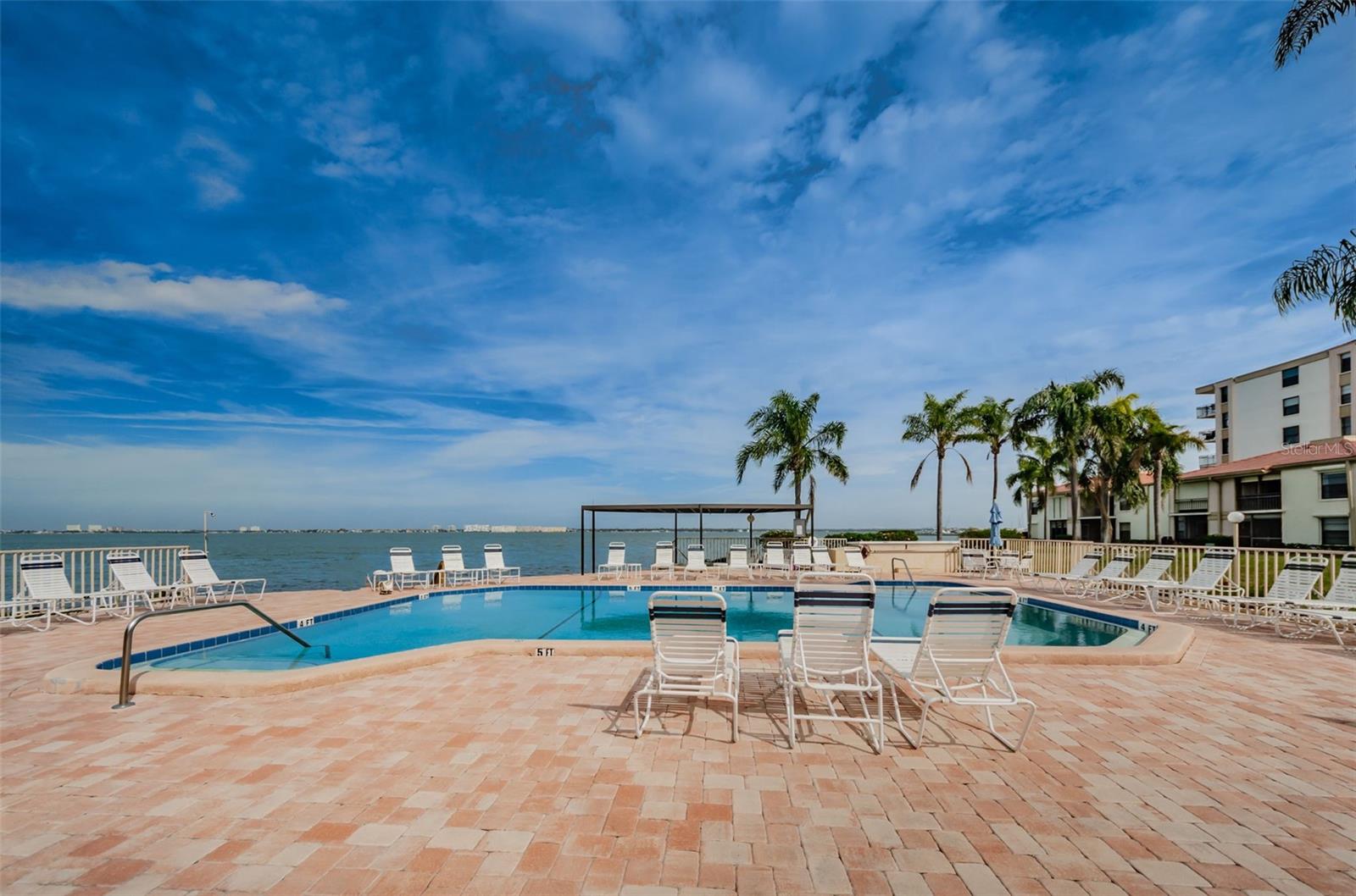 Heated Pool & Spa overlooking the Bay