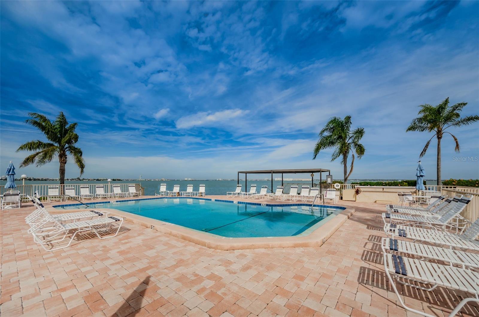 Heated Pool overlooking the Bay