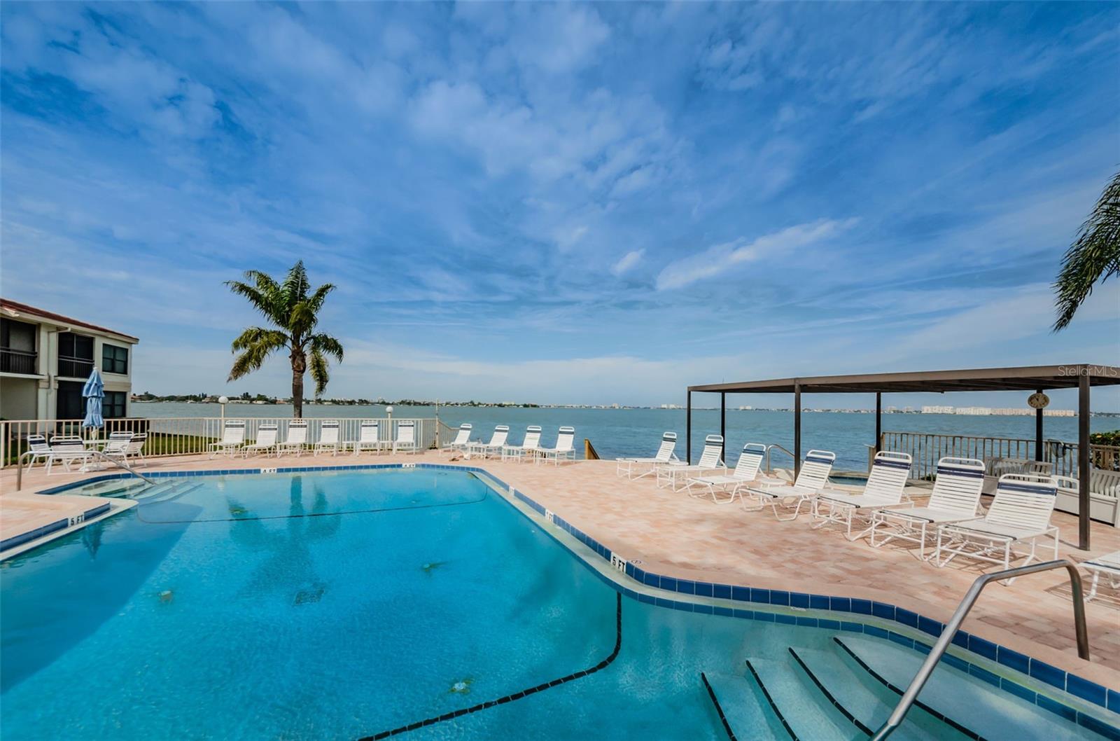 Heated Pool overlooking the Bay