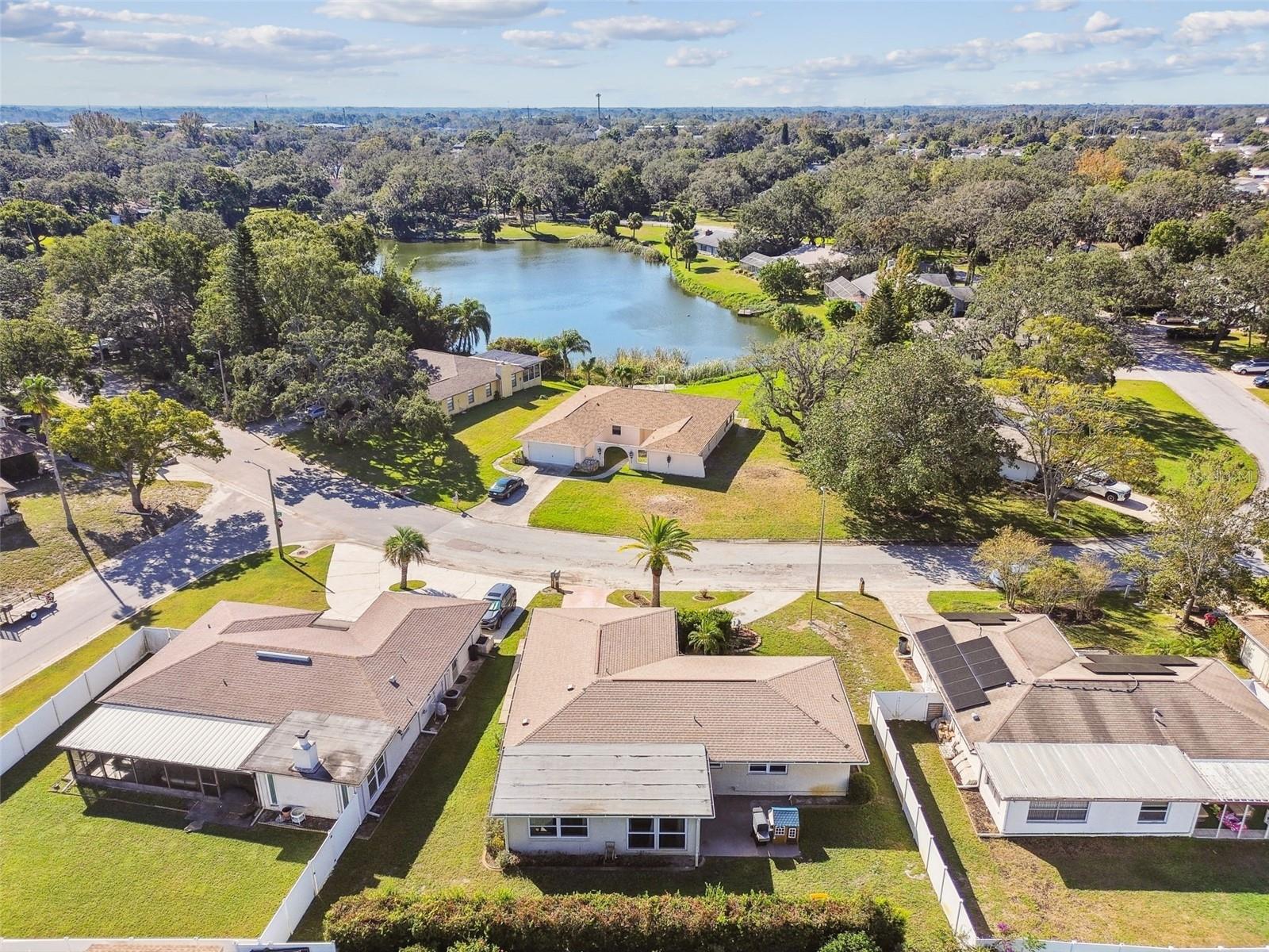 Pretty Neighborhood with lake