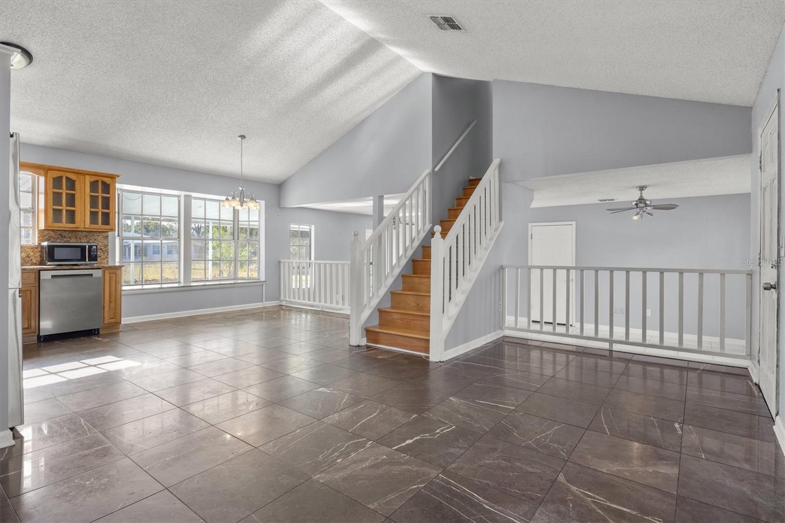 From Family Room looking into Kitchen/Dining Area