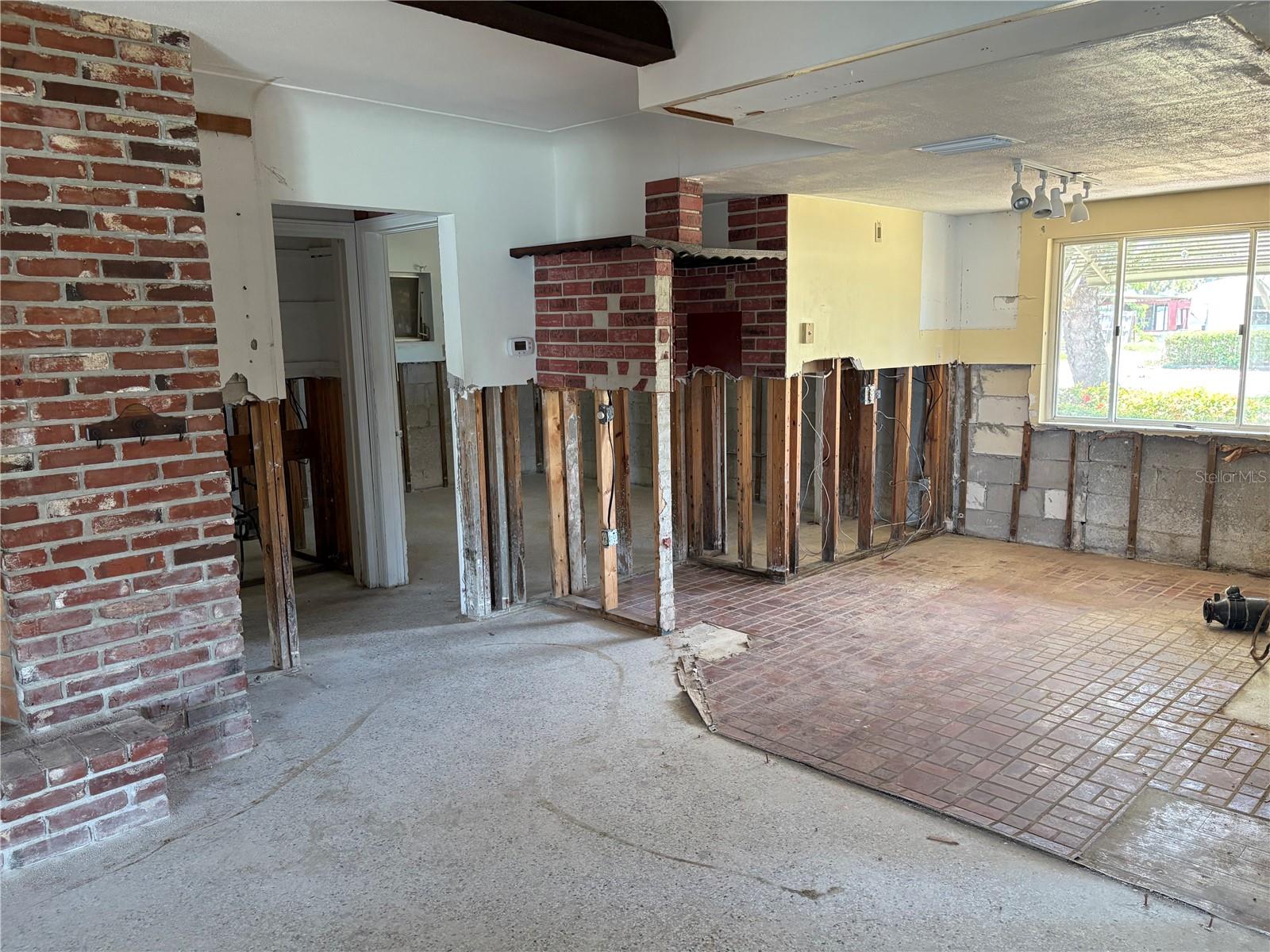 Living room into bedrooms