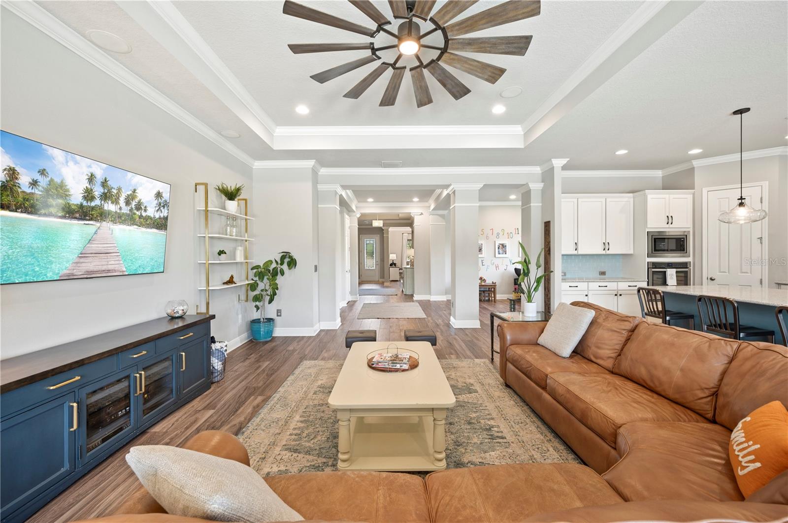 Grand Room with Crown Molding