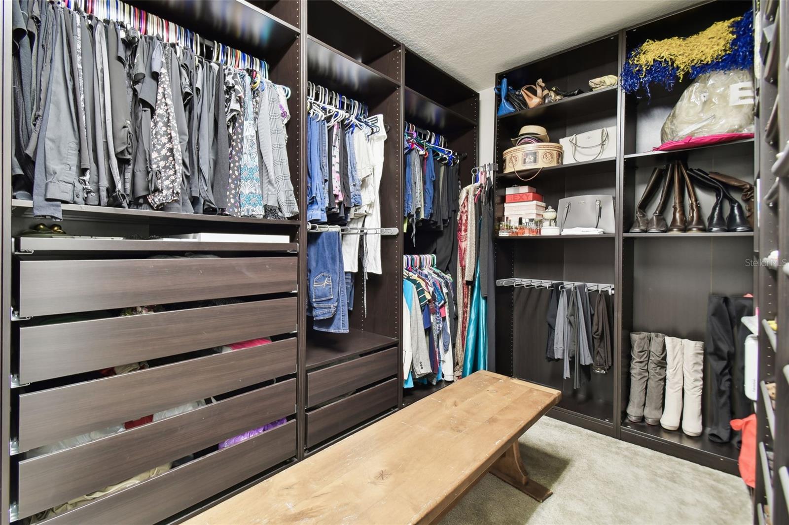 Custom owner suite closet