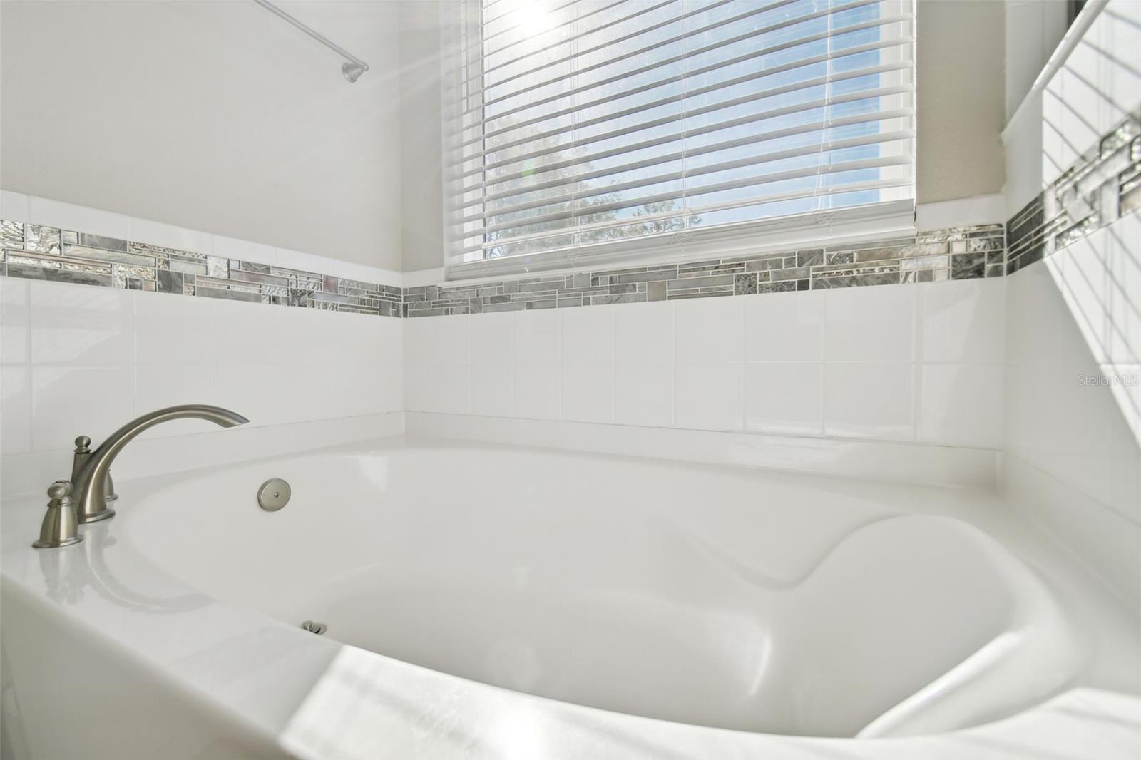 Master bathroom with soak tub