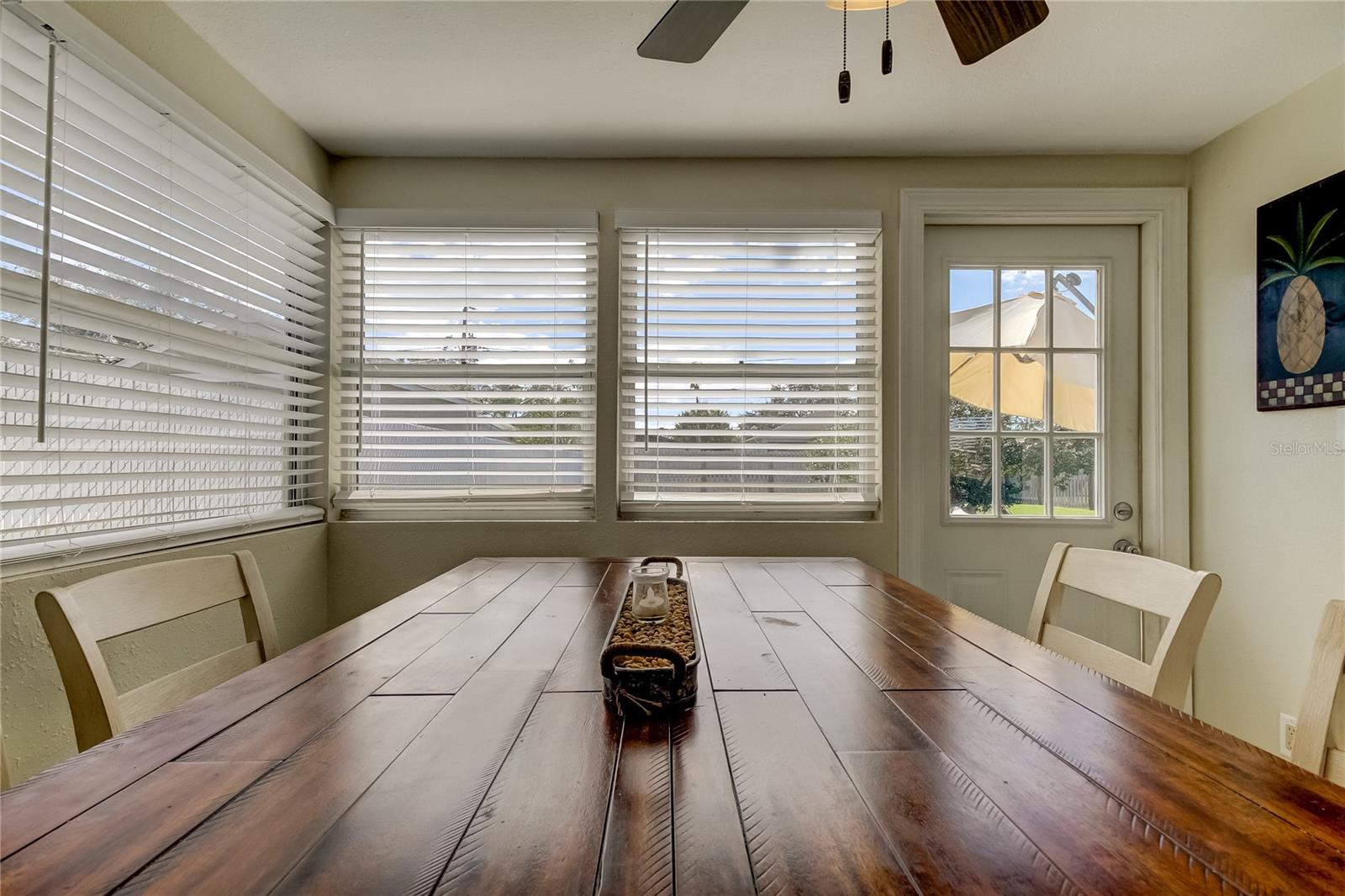 Dining Area leads out to Patio on Concrete Pad