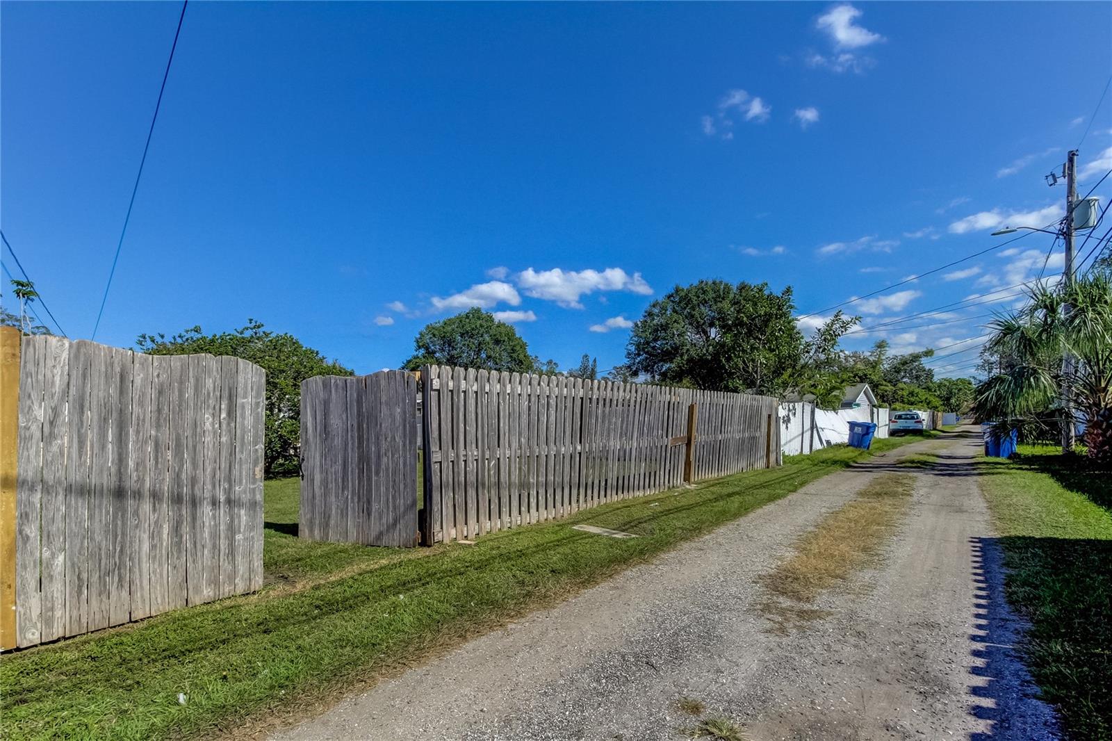 Alley access to your fenced backyard