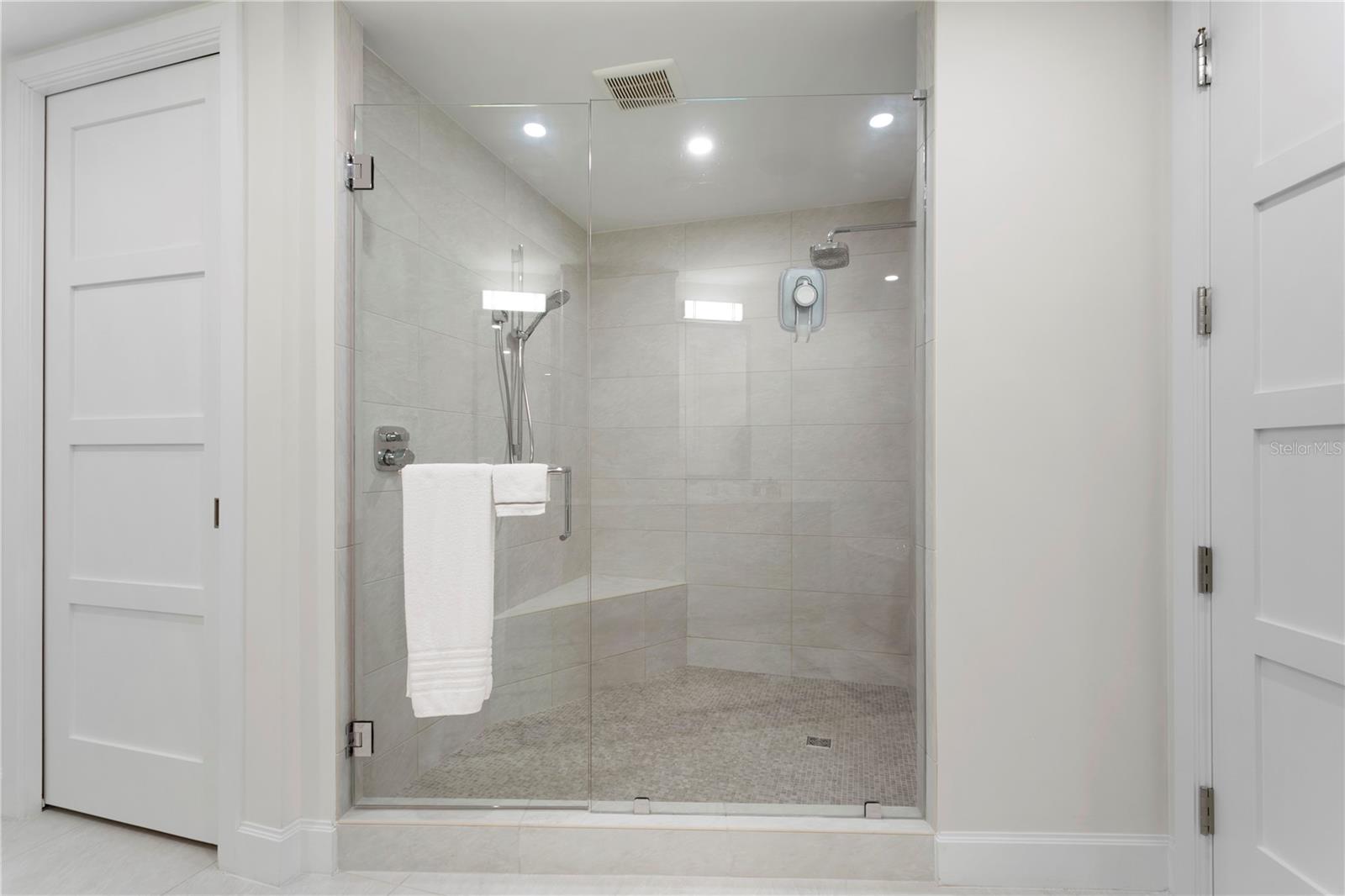 Generous walk-in shower within your primary ensuite bathroom