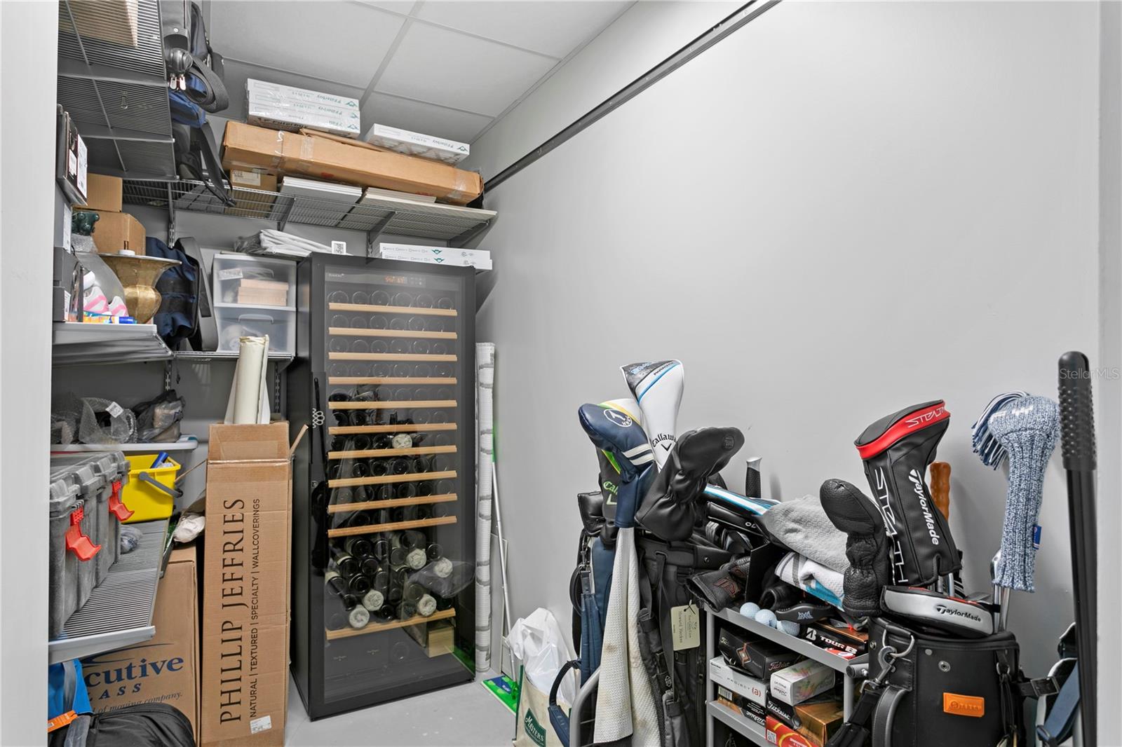 A roomy climate controlled storage closet just off laundry room (a rarity in this building