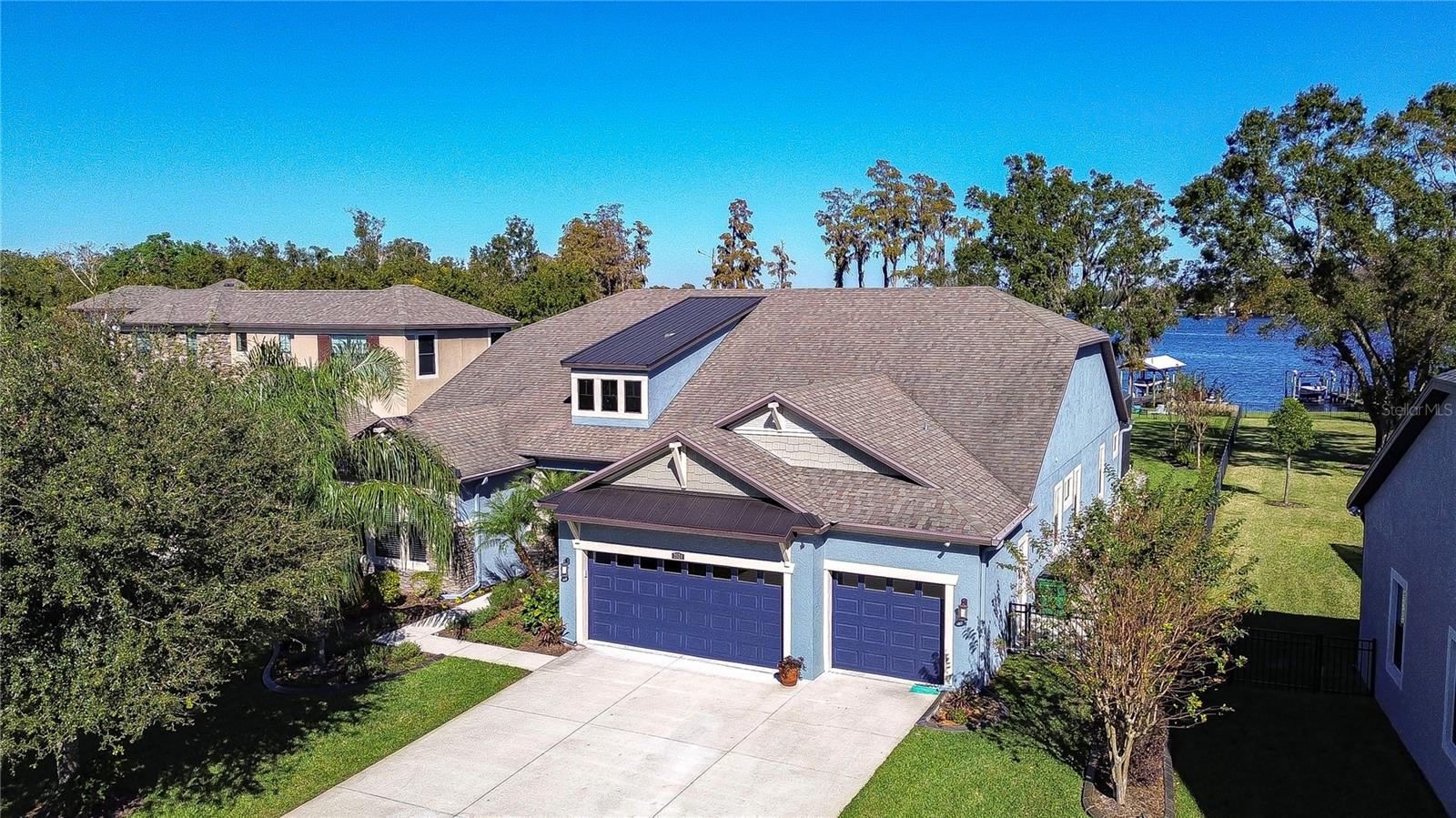 Aerial of front of home