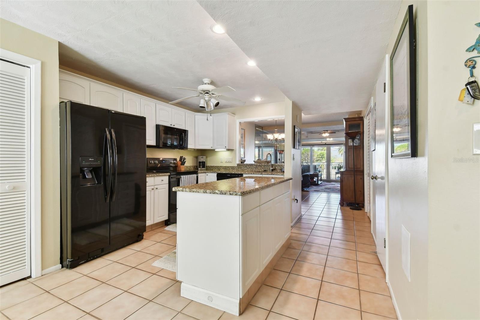 Kitchen view to living room