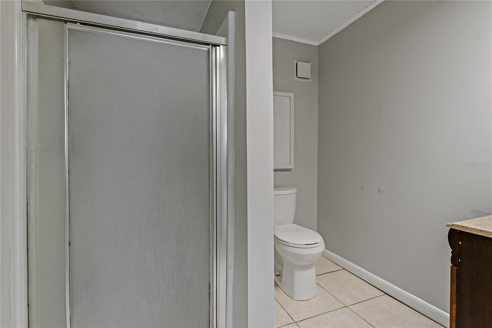 WALK IN SHOWER IN THE PRIMARY SUITE