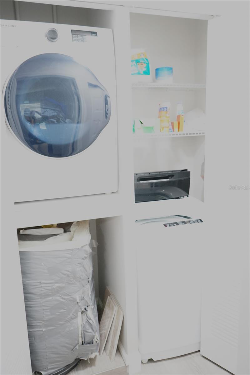 laundry closet and water tank