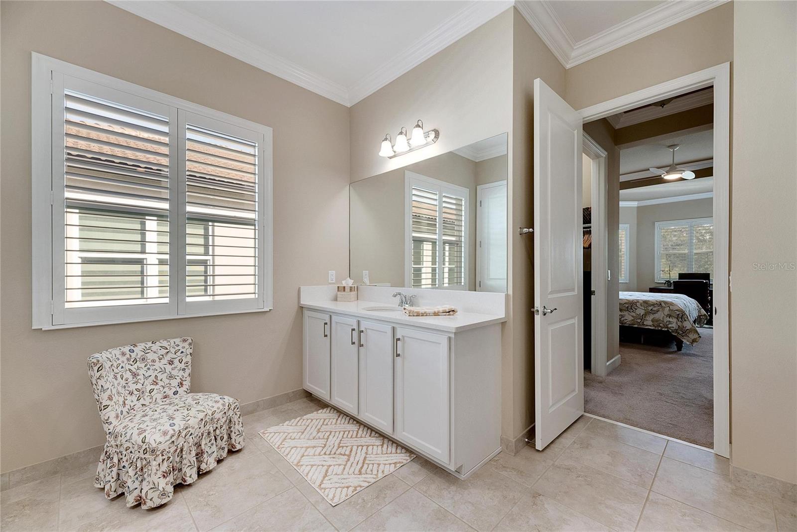 Primary Bathroom with Separate Sink Areas