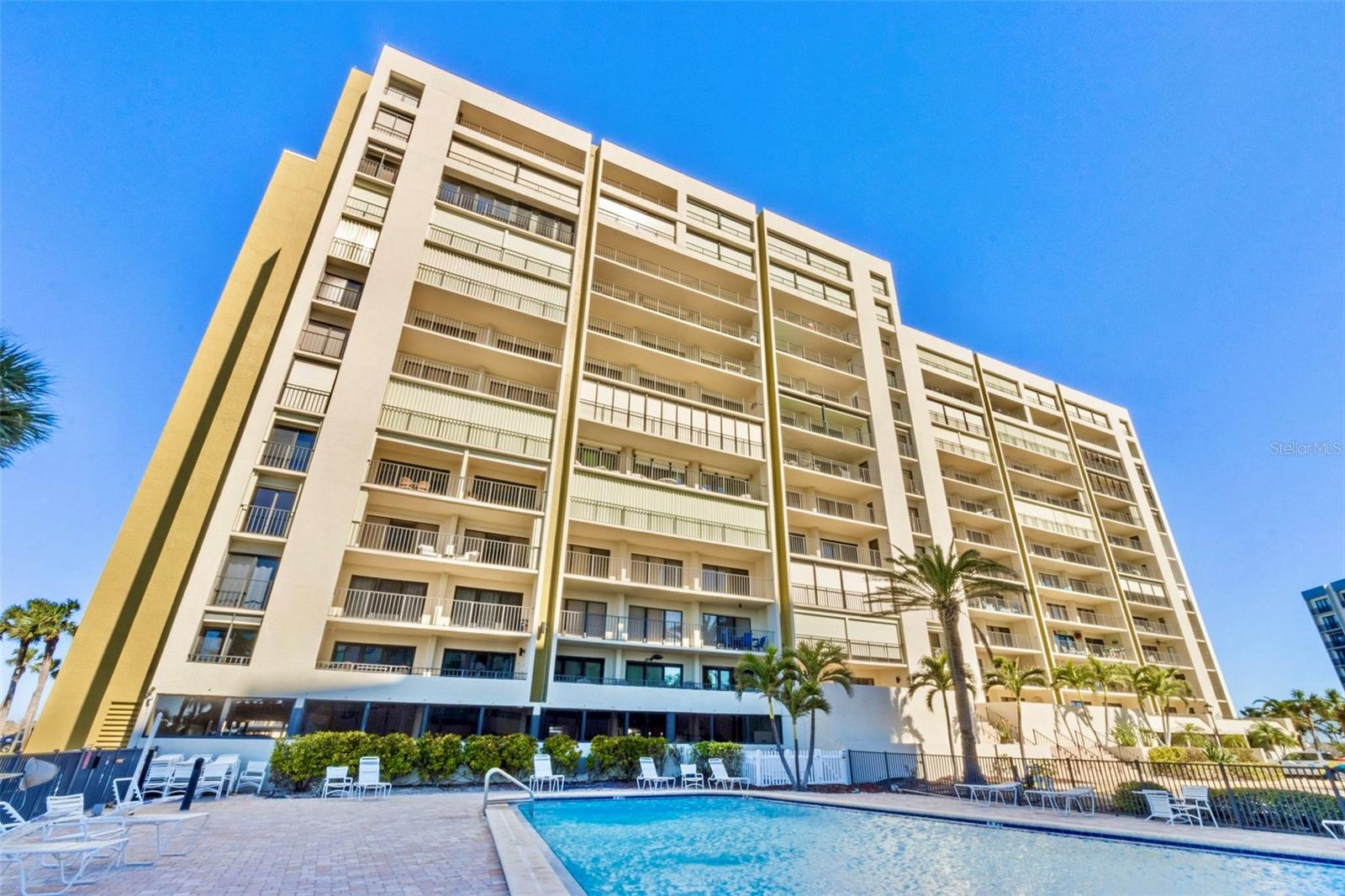 Seaside pool and Clubhouse for this 135 condo building on Sand Key.