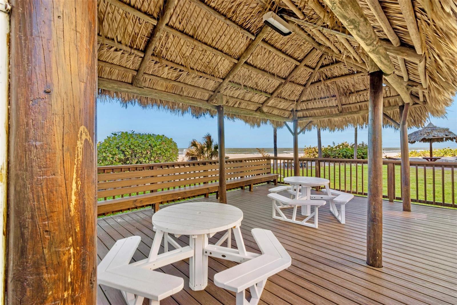 Seaside & poolside  gazebo Tiki is perfect for enjoying friends and family time on the coast.