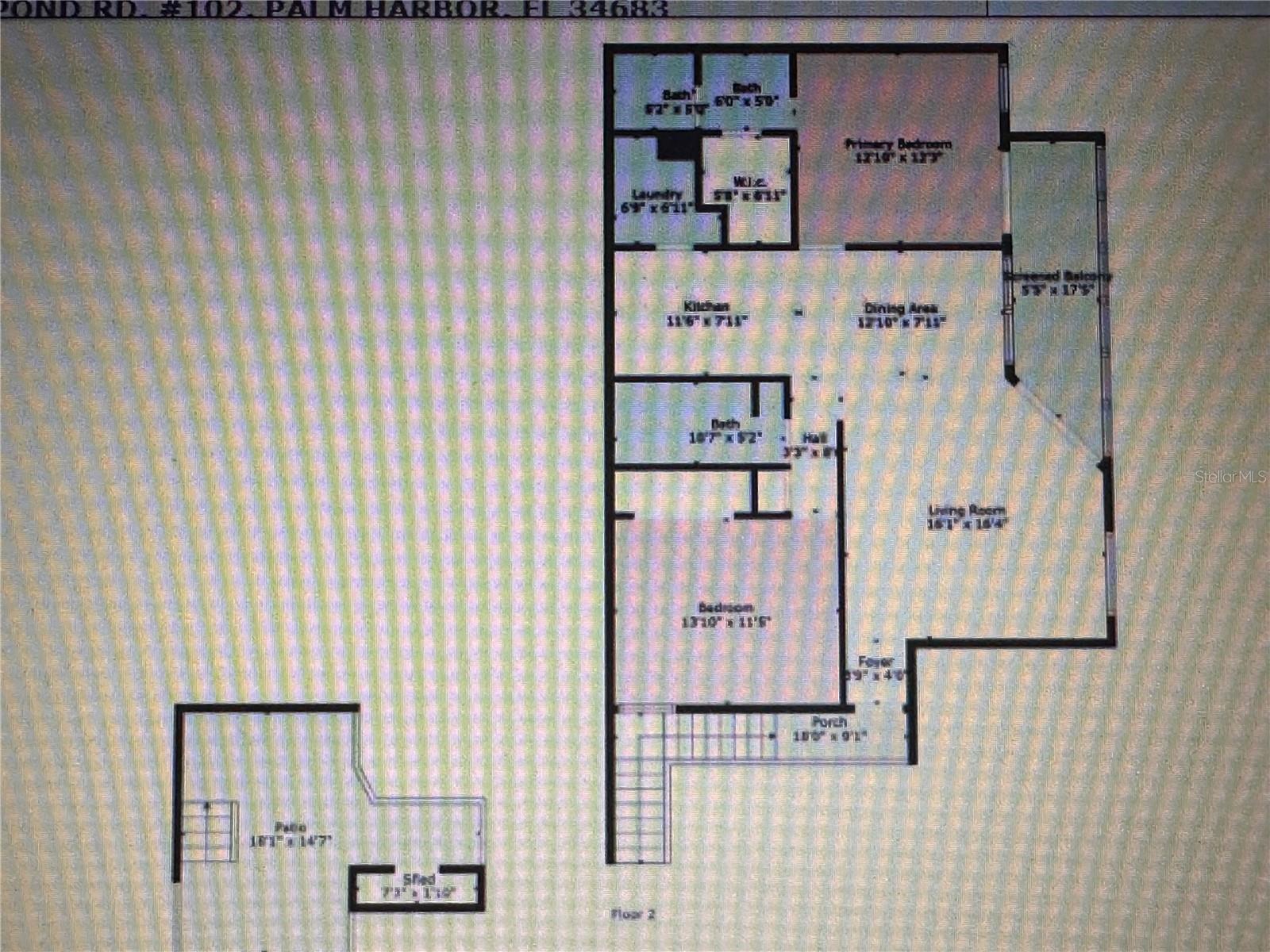 Floor plan of the Unit.  Great Layout.