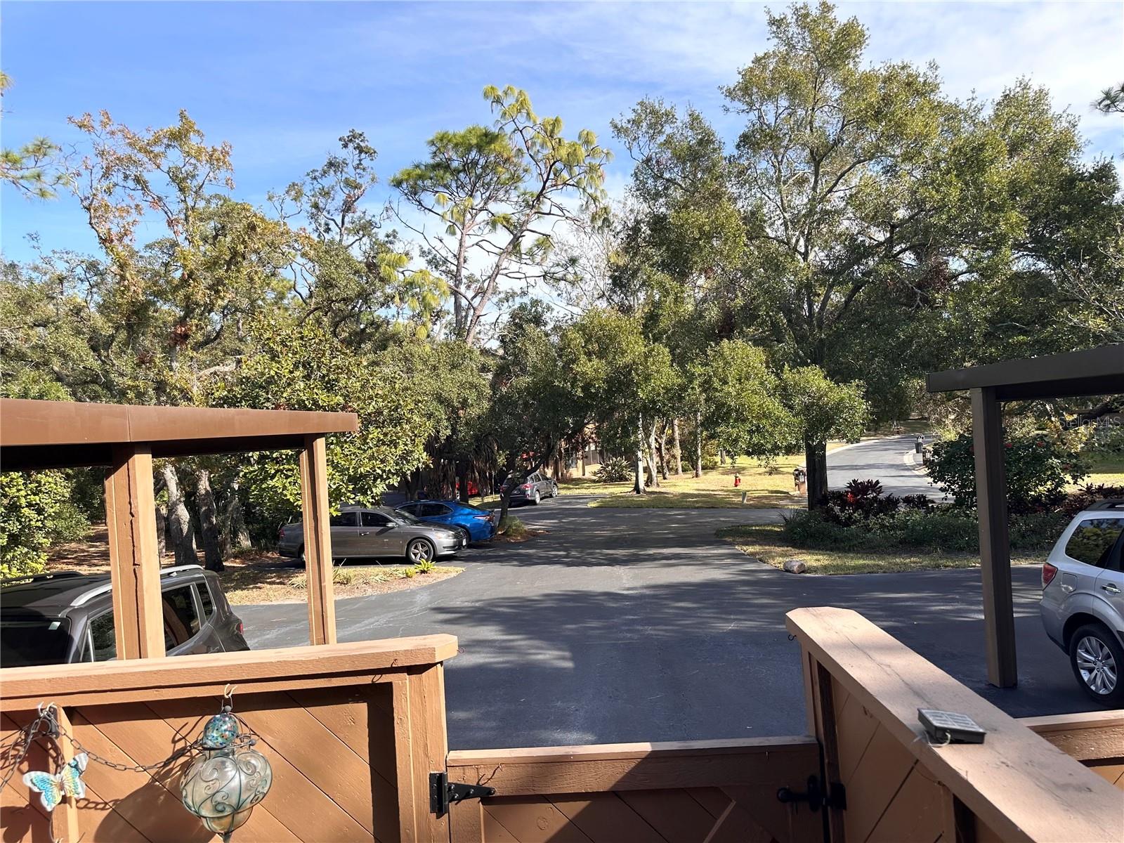 Note the extra Parking spaces for guests and the View down the hill.