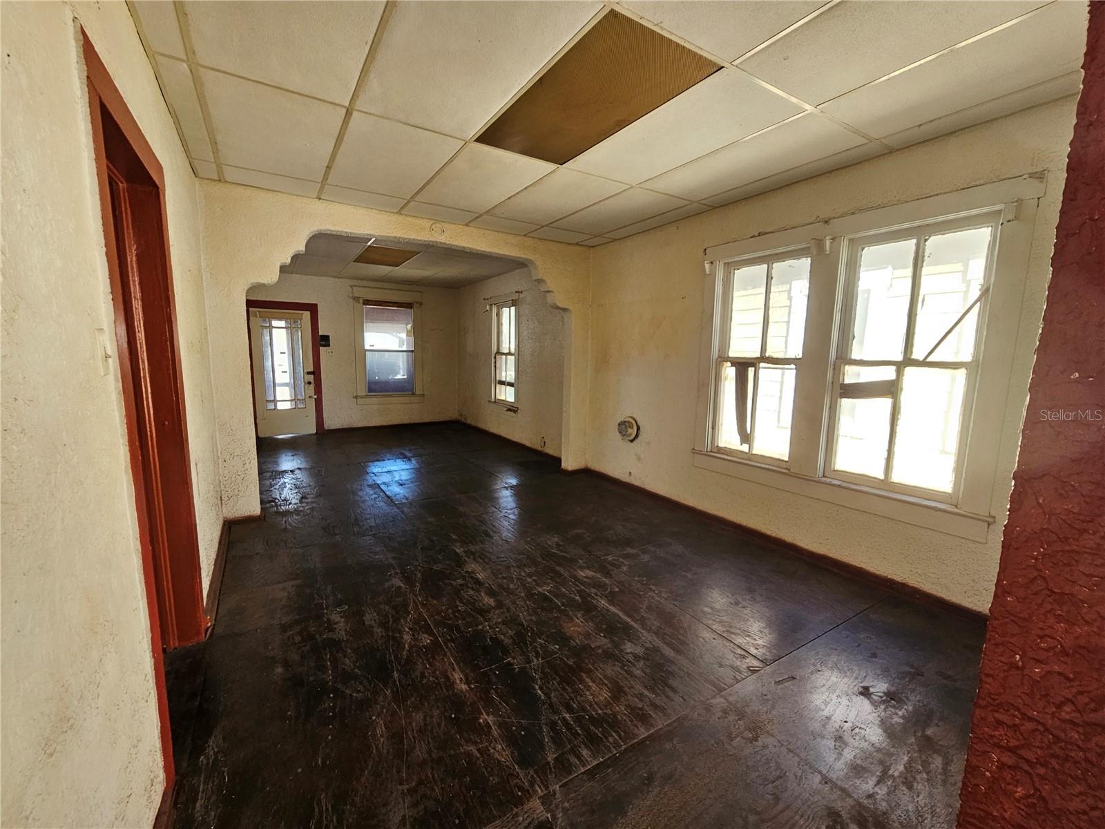 Dining room looking into living room