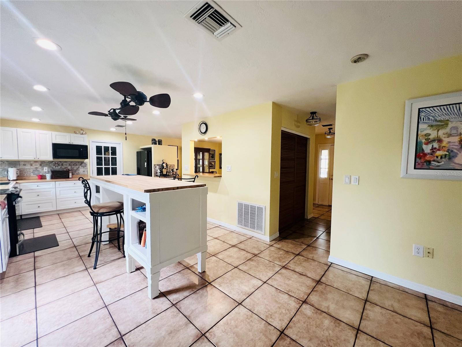 VIEW OF KITCHEN FROM THE BREAKFAST AREA