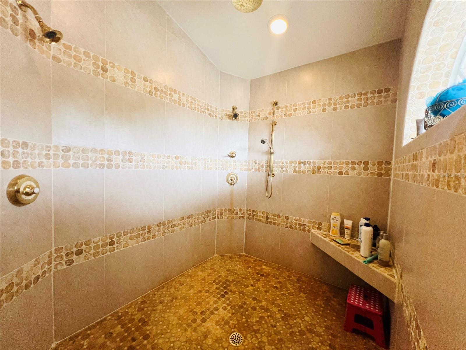 SUITE WALK IN LARGE SHOWER WITH MULTI SHOWER HEADS