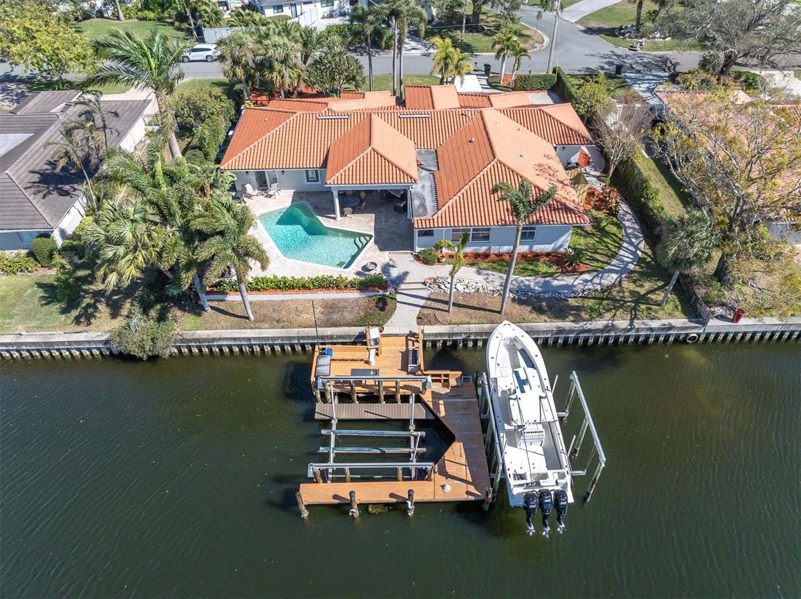 Two lifts and a large dock with water and power