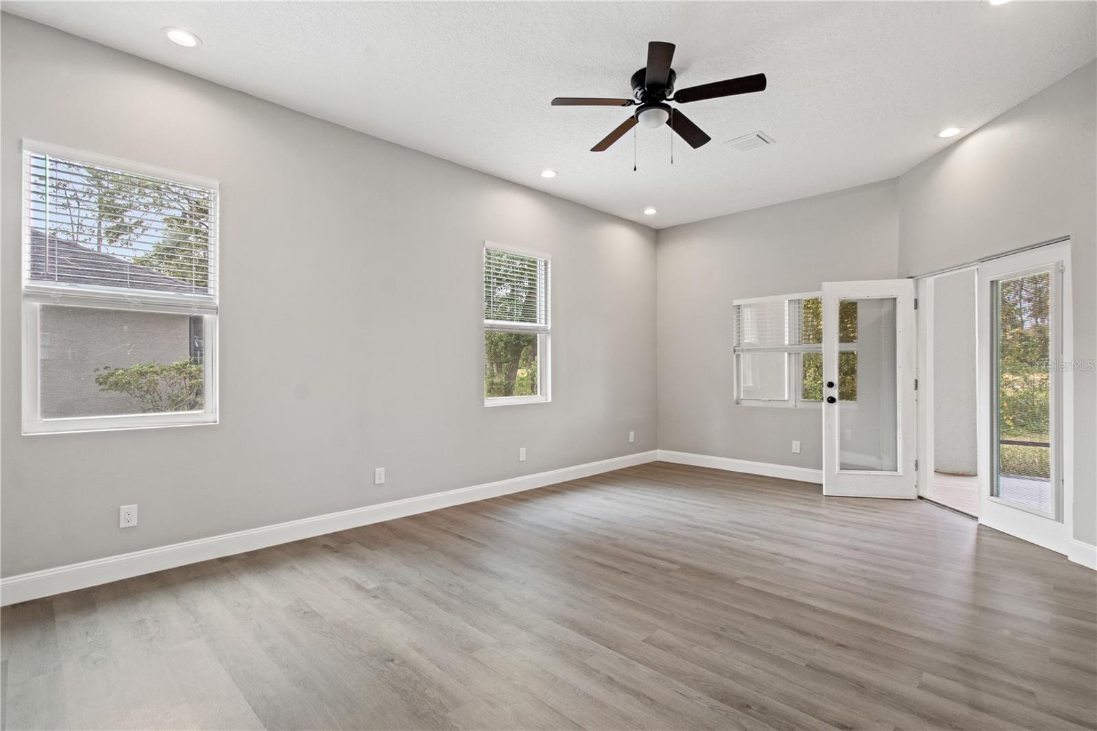 Primary bedroom-view 2 - @ 14' x 21'  Laminate flooring