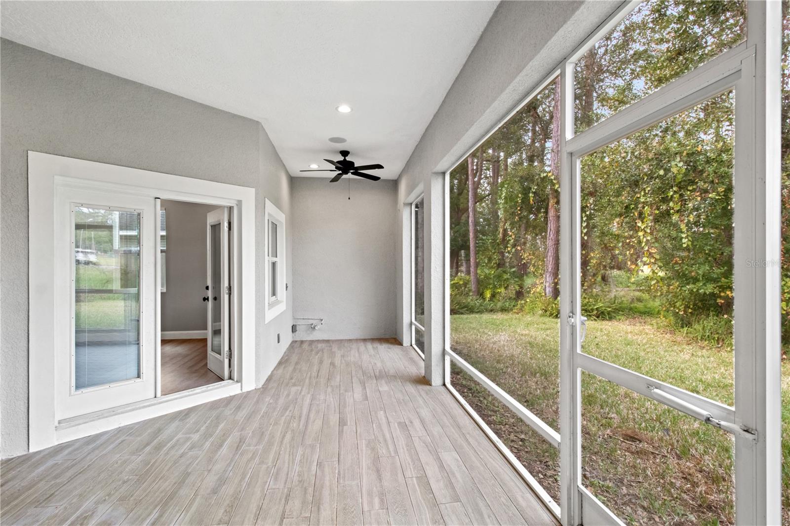 covered patio view -plumbed for outdoor Summer kitchen