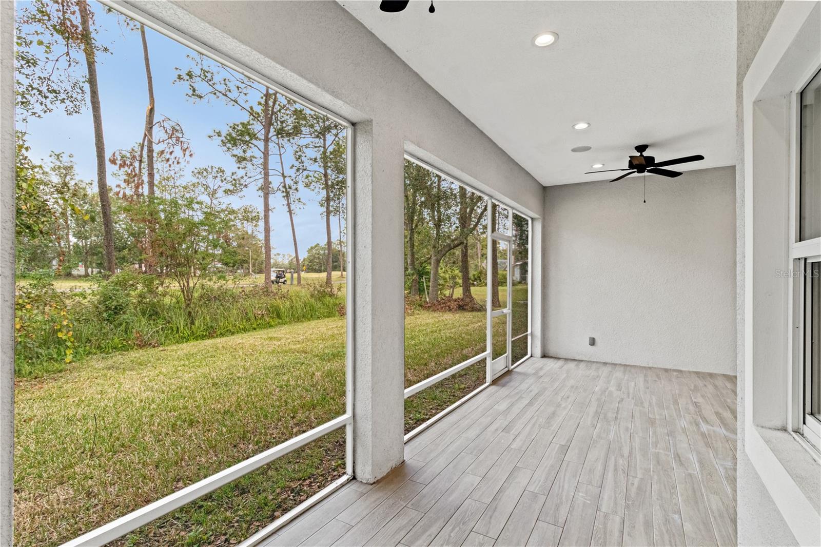 Covered patio from left to right side