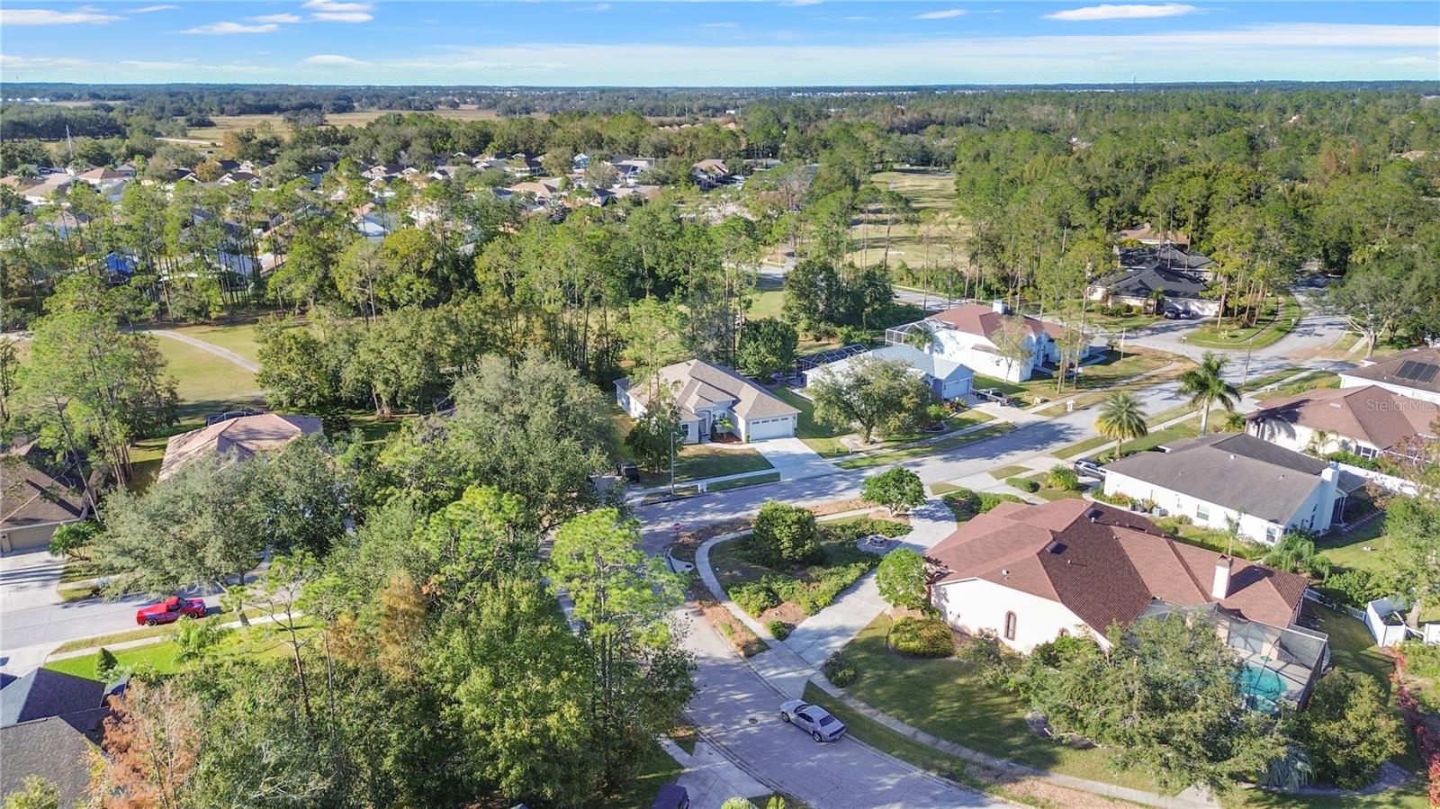 aerial view 18 left front of house