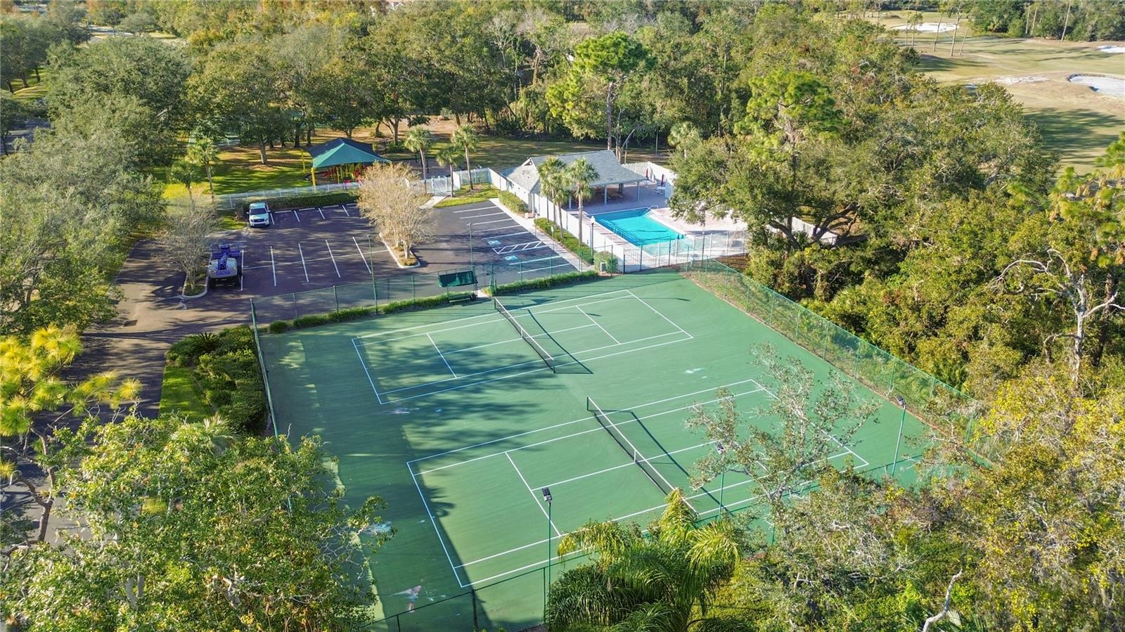 Club house Aerial view-tennis court