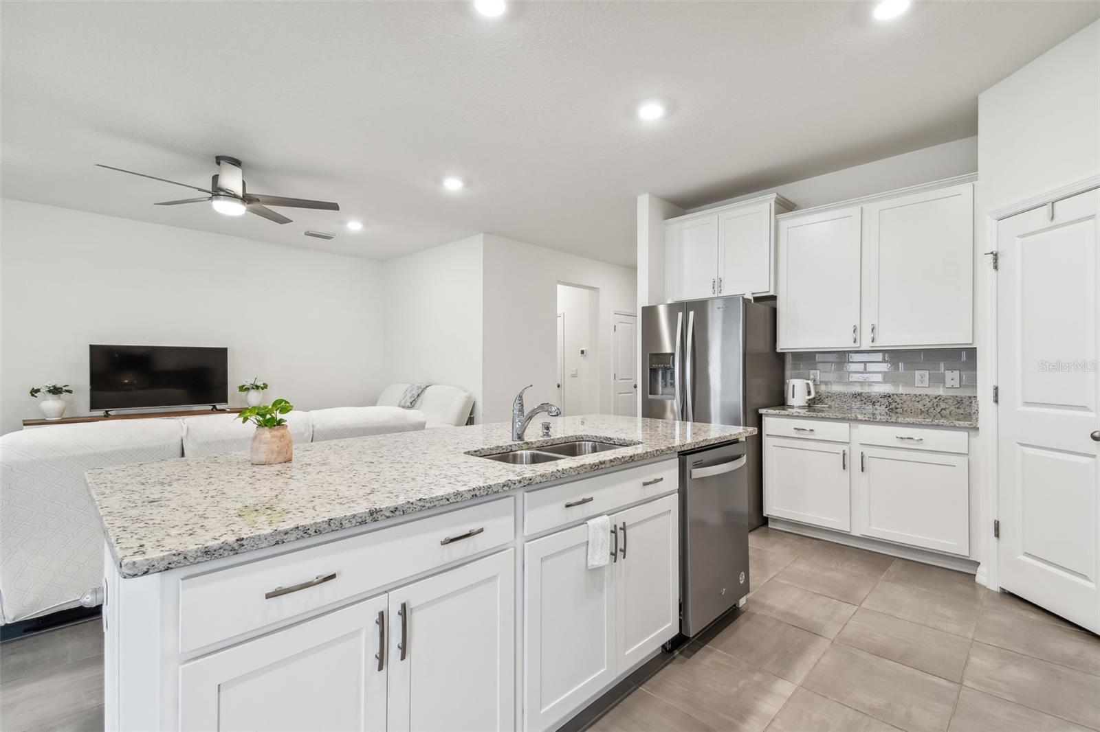 Kitchen Overlooking Living Room