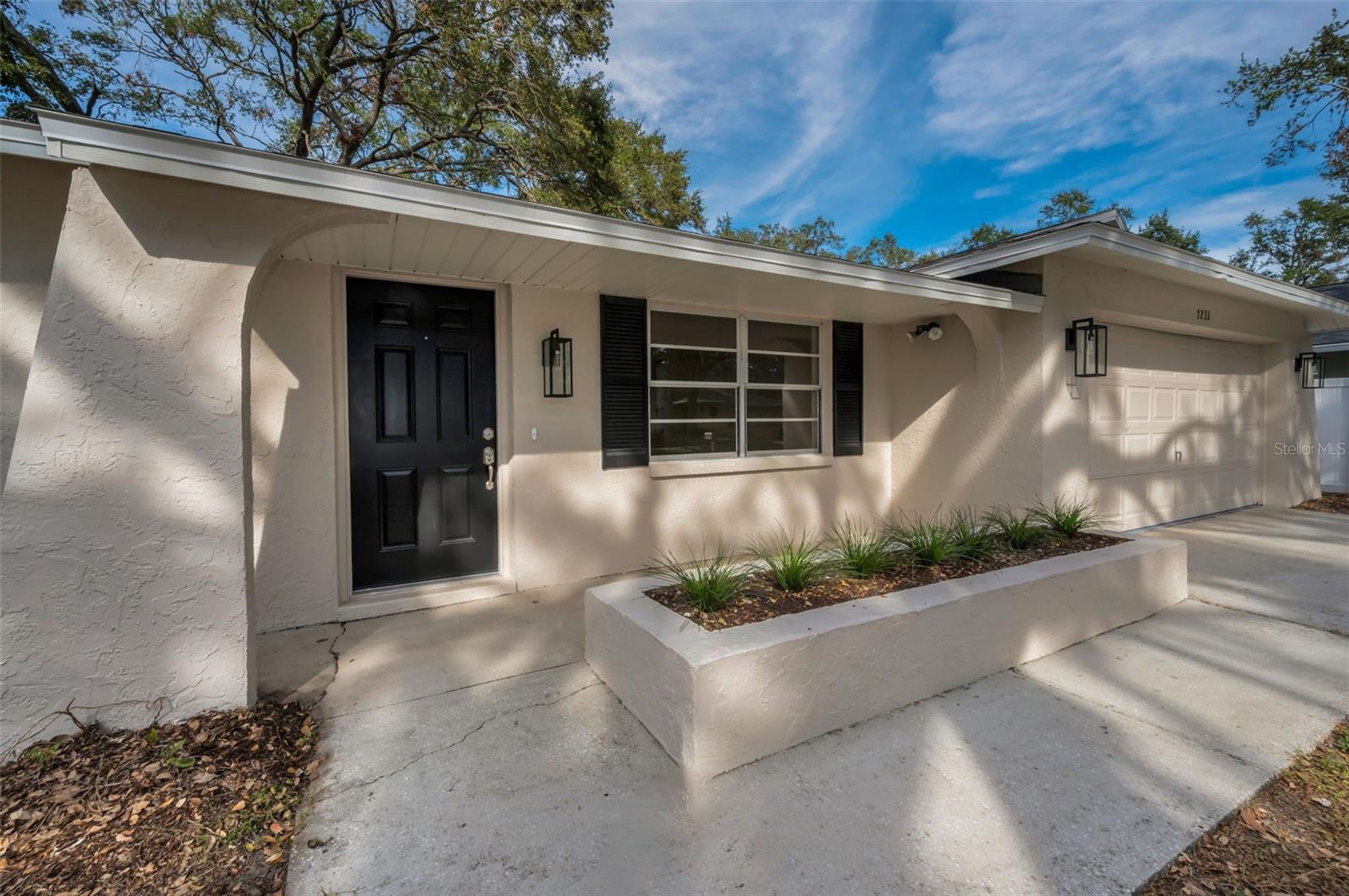 Front Entrance and Large Planter