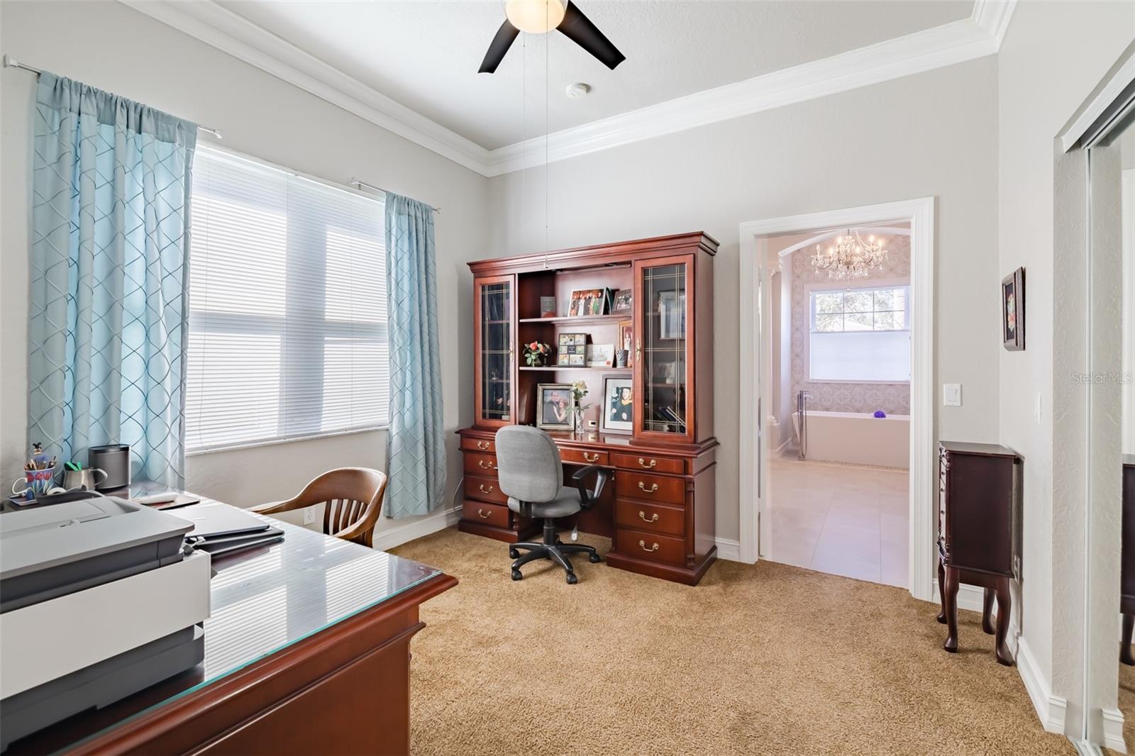 Walk-In Closet in Primary Retreat.  Entrance to Primary Bathroom