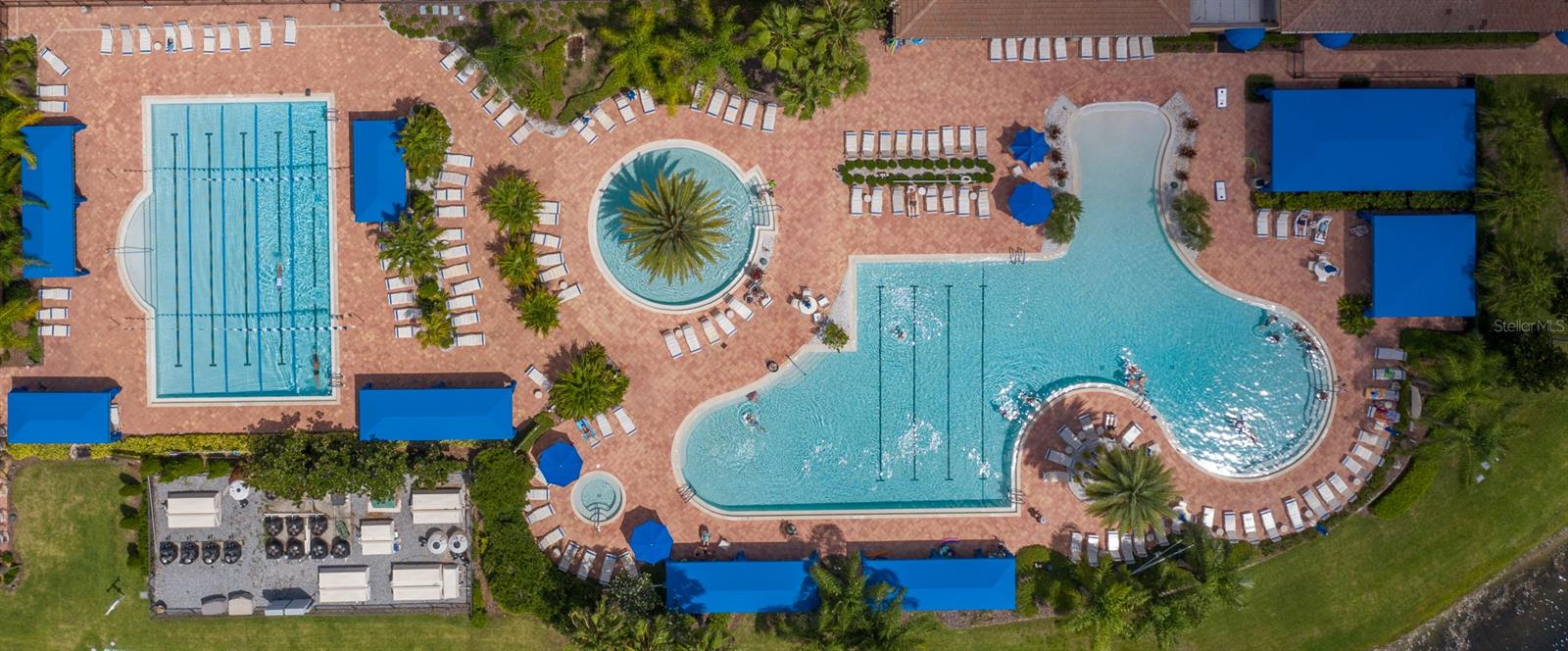 Overhead View of Pool area