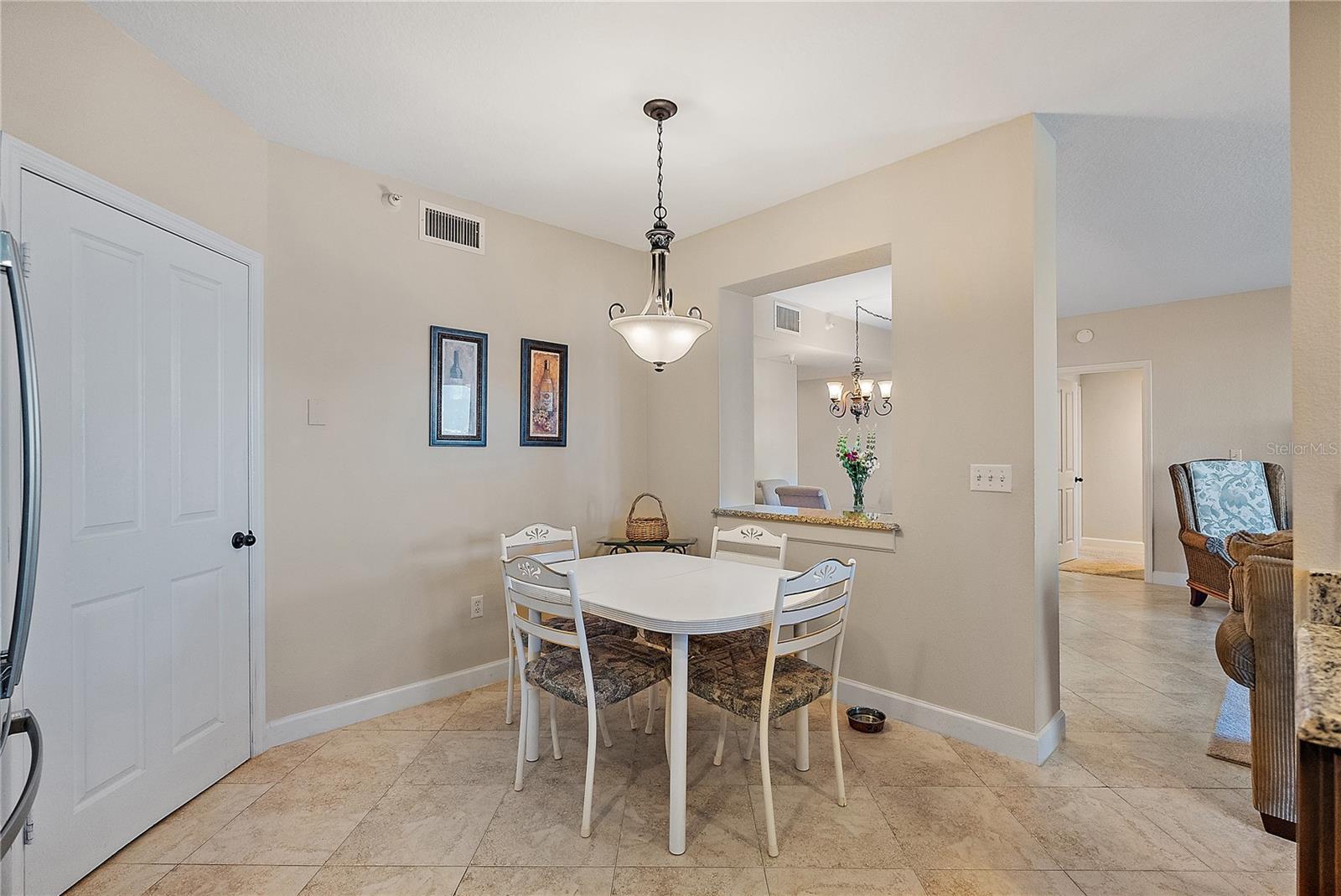 Eating area in the kitchen