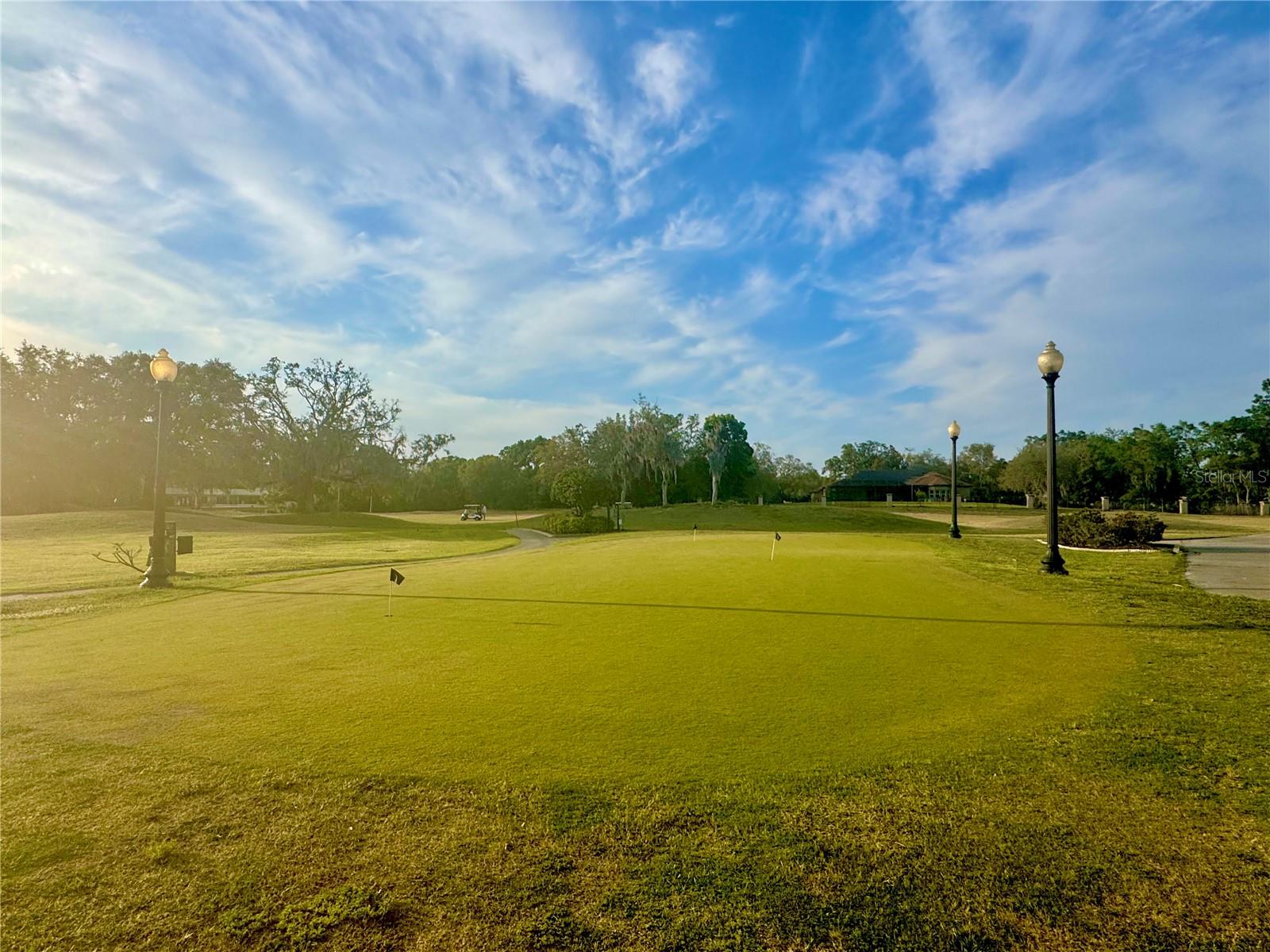 Putting green by Clubhouse