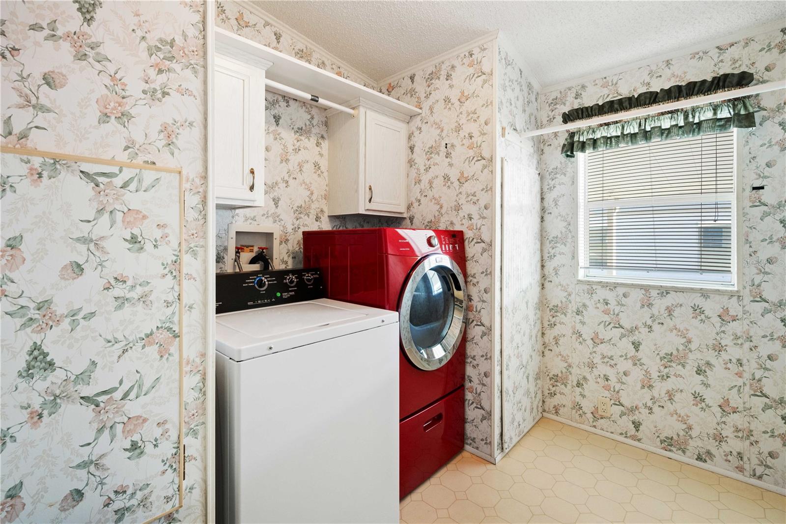 Inside laundry area.