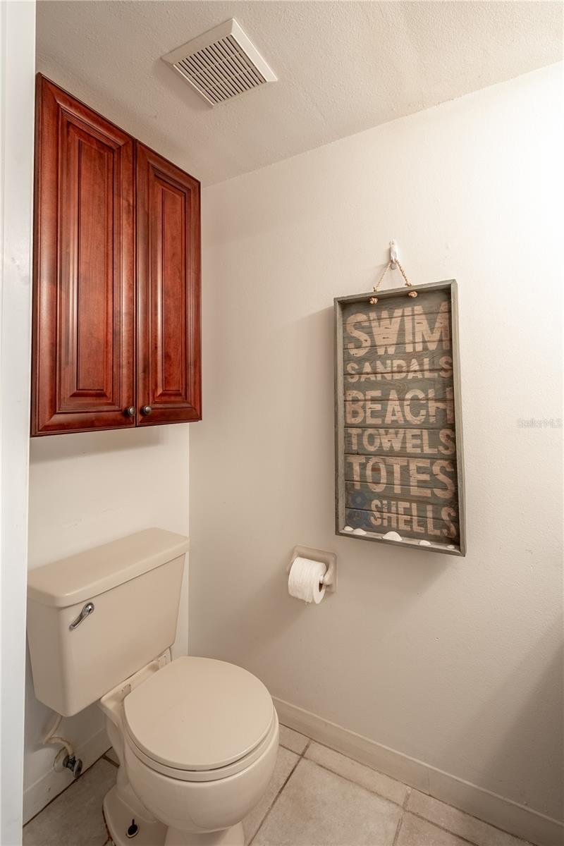 Downstairs powder room.