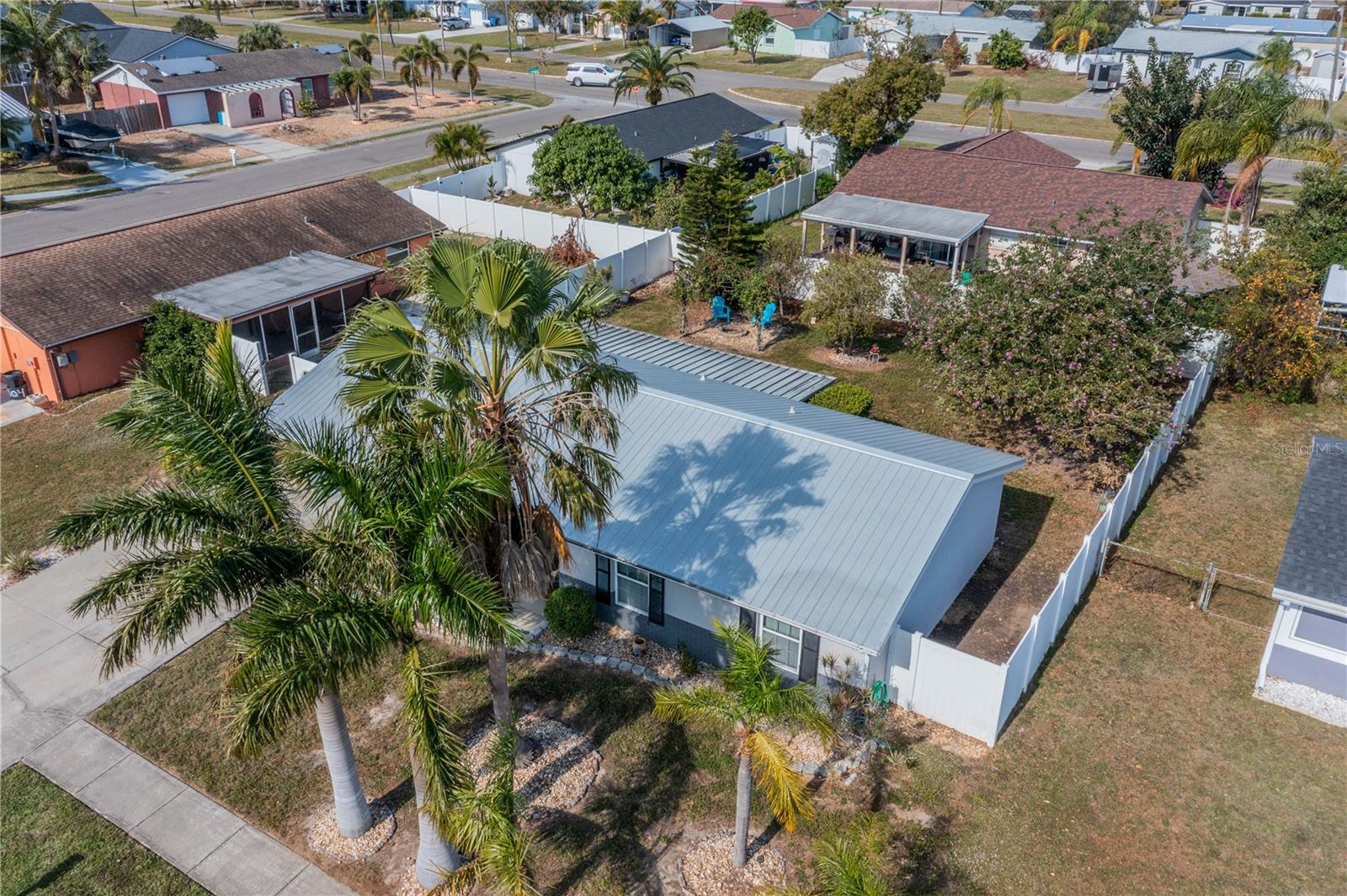 DRONE VIEW OF A NICELY LANDSCAPED BIT OF PARADISE