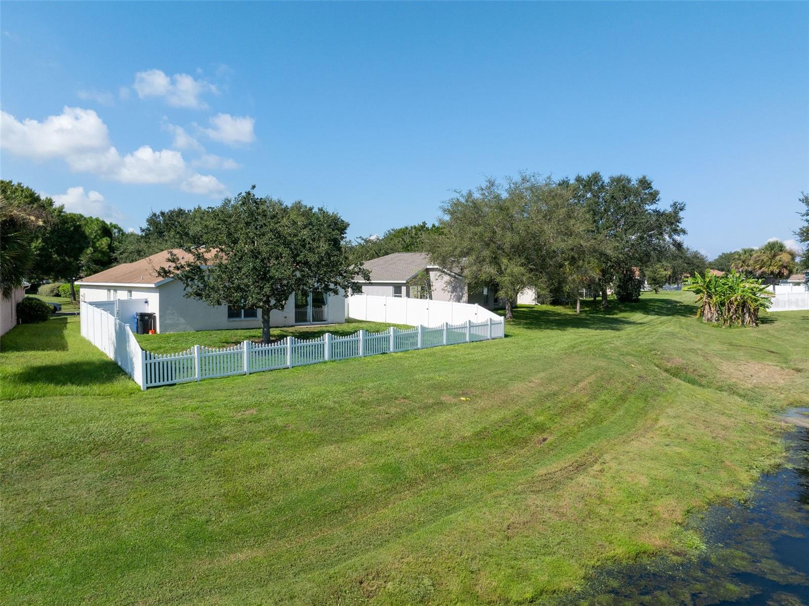 Fully Fenced in Backyard