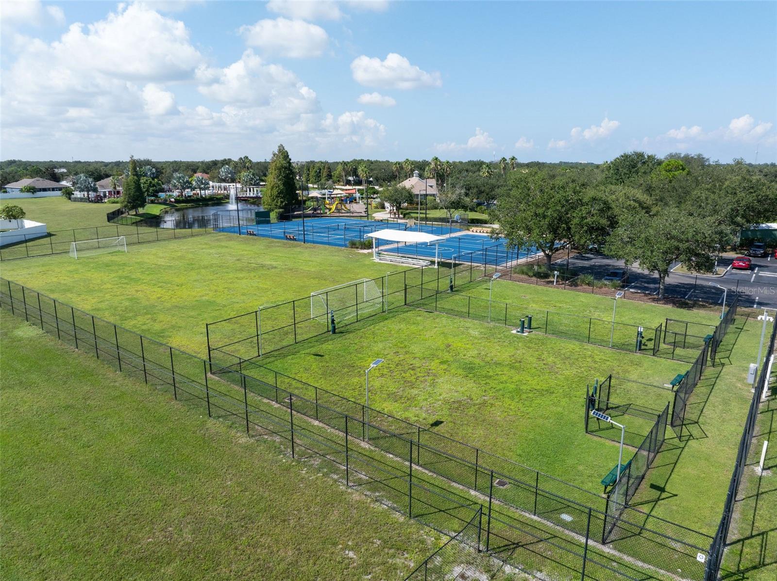 Dog park, Soccer field, basketball