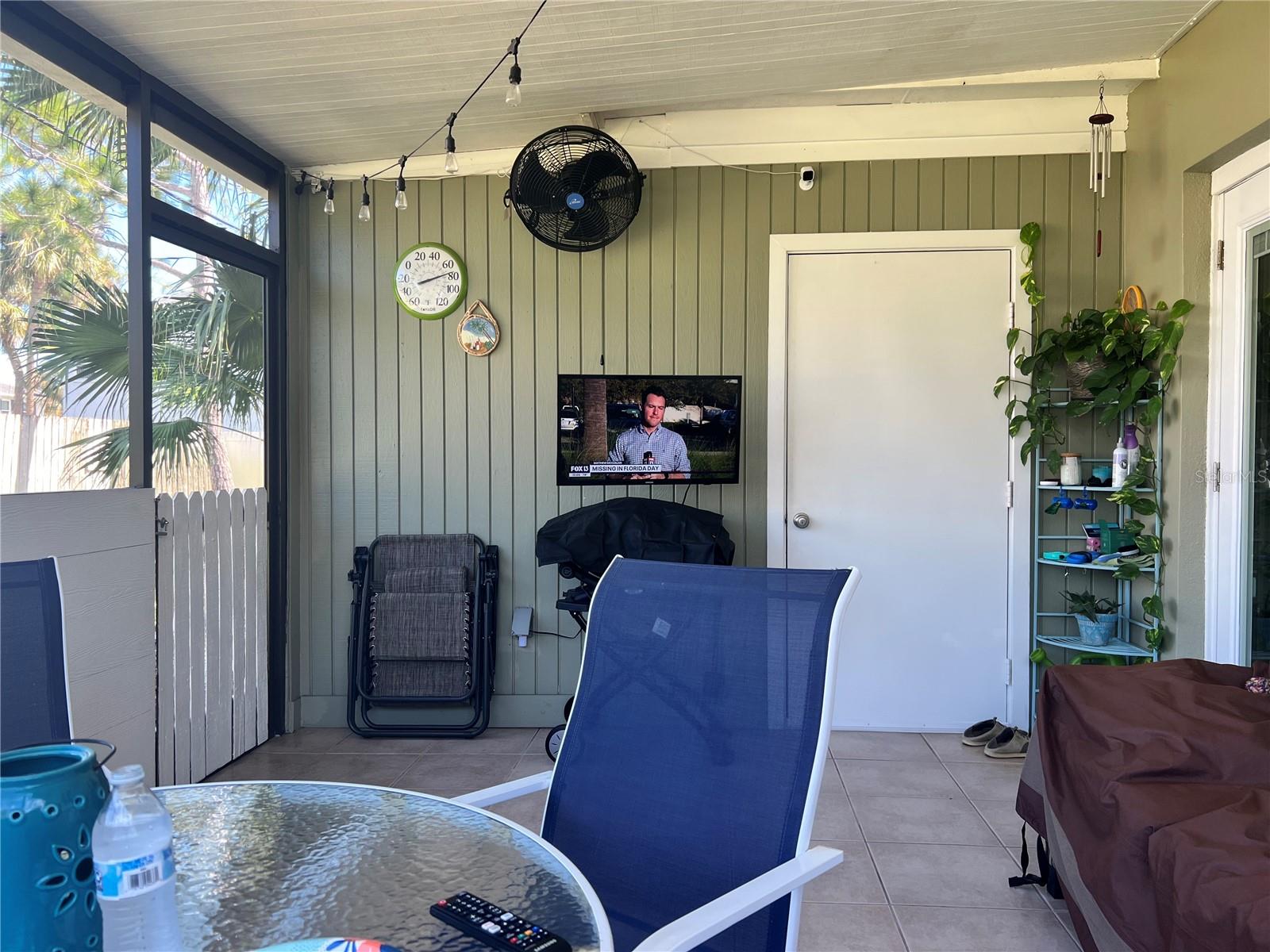 lanai with large storage closet