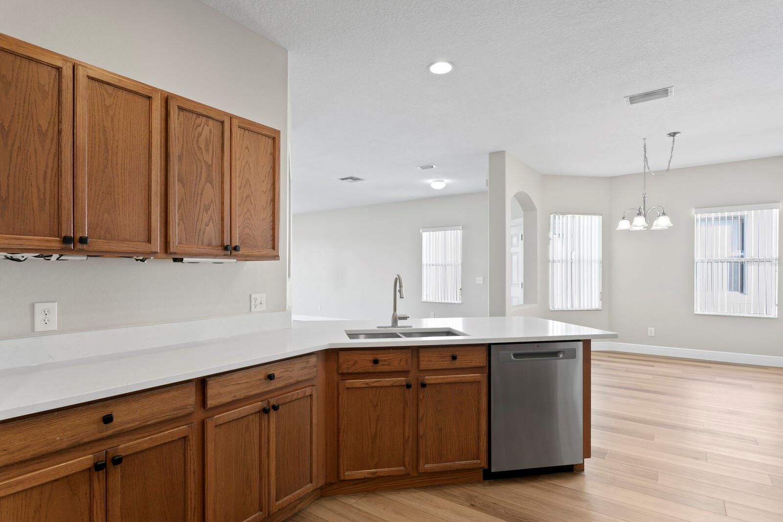 Plenty of counter space in the kitchen