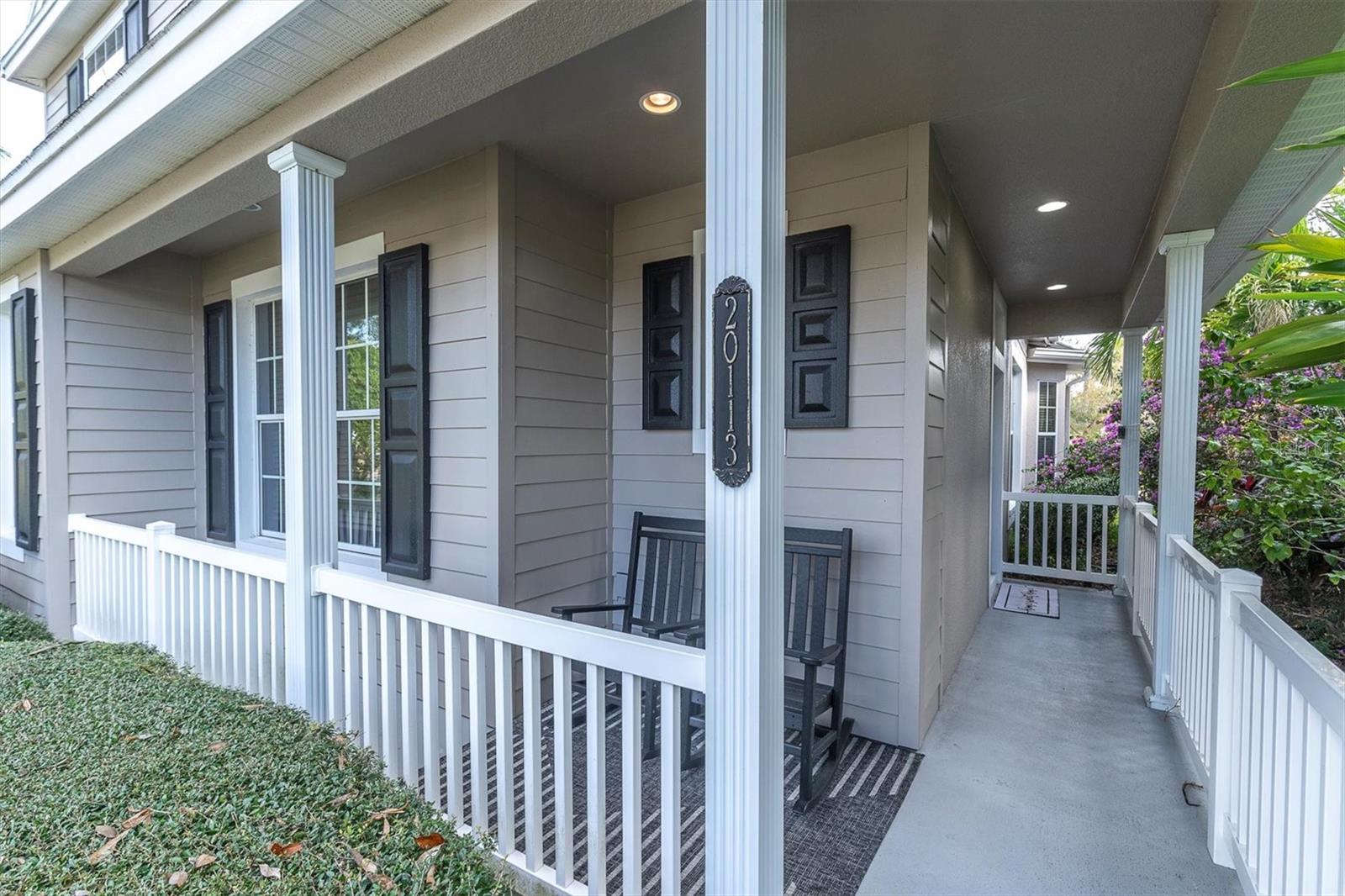 Covered patio with entry way