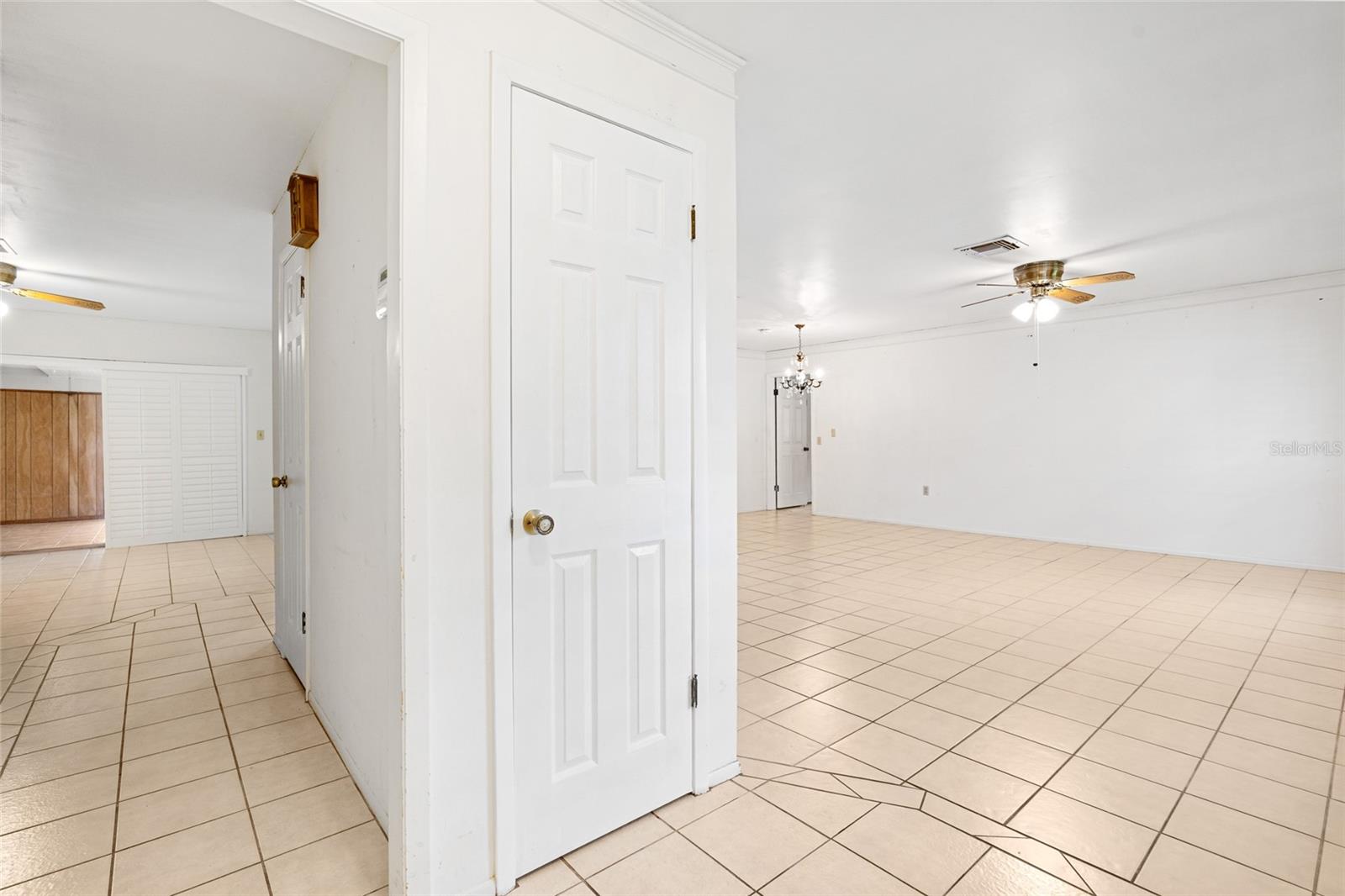 Entry looking left is the fireplace room and looking right is the living and dining room areas!!!