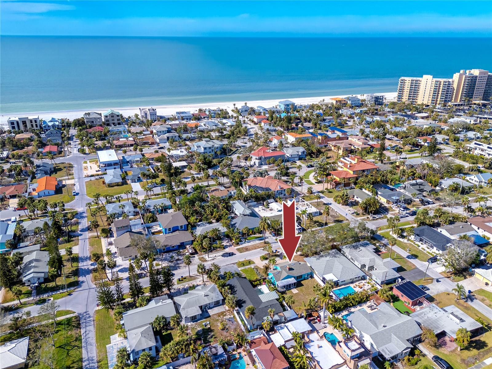 Located in north Clearwater Beach, FL and just blocks from the famous sugary white sands and warm salty water of the Gulf of Mexico.